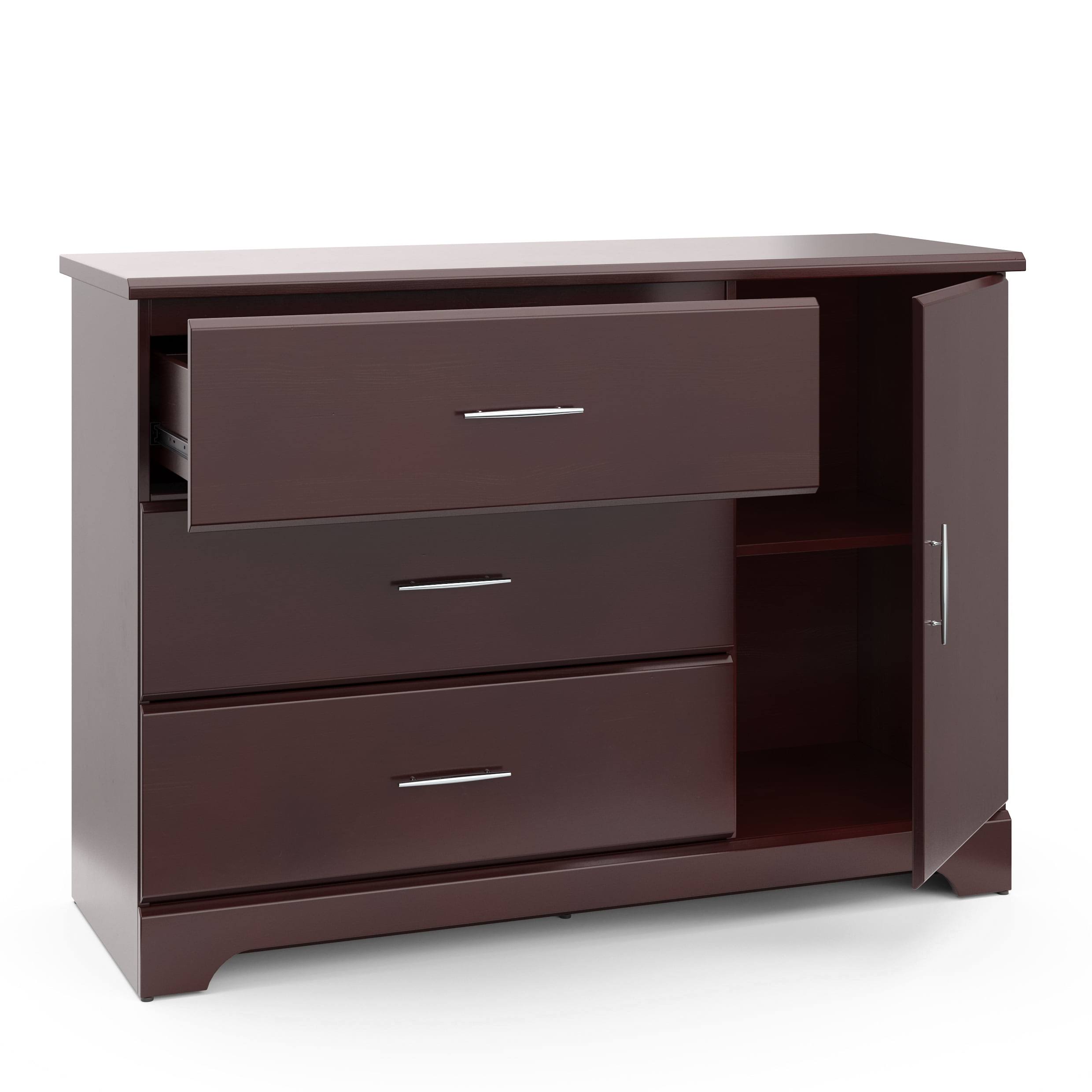 Brookside 3 Drawer Modern Combo Dresser Espresso