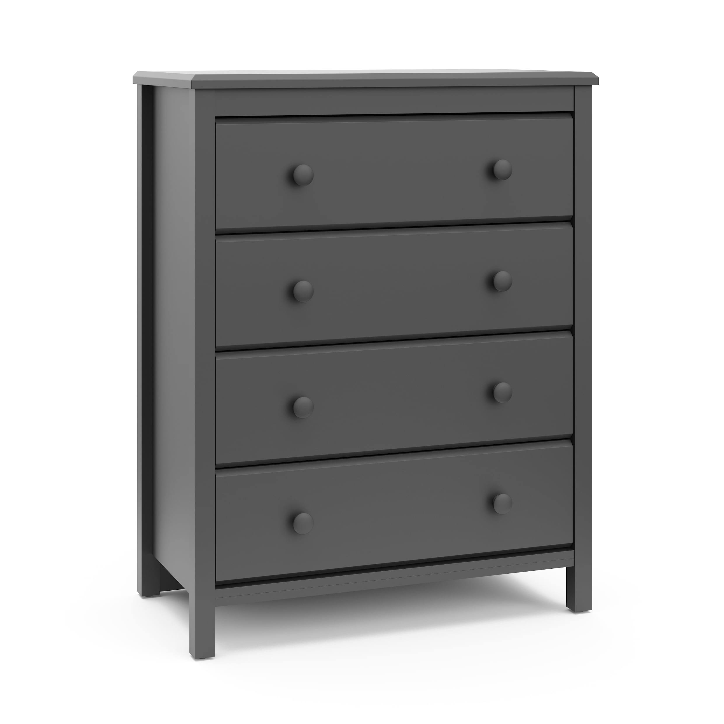 Alpine 4 Drawer Modern Vertical Dresser Gray