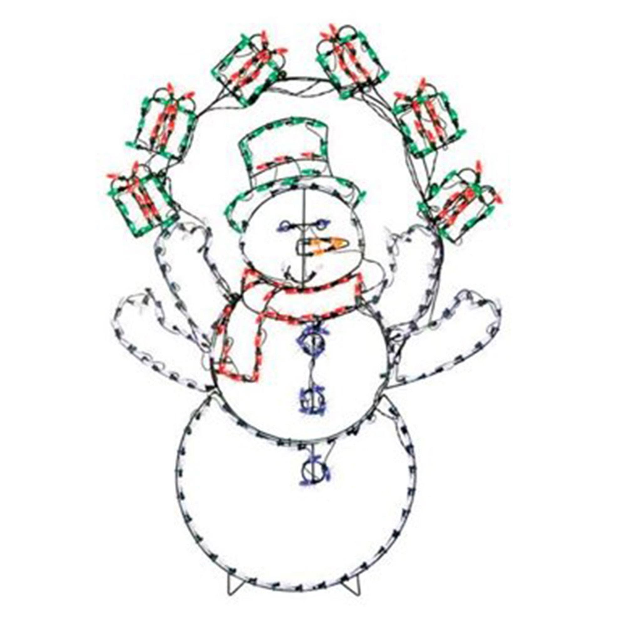 60  LED Animation Juggling Snowman Christmas Yard Decor