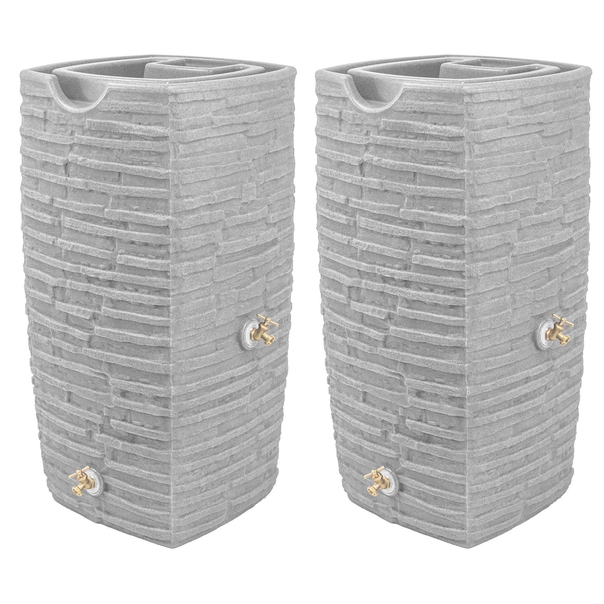 50 Gallon Rain Saver, Light Granite (2 Pack)