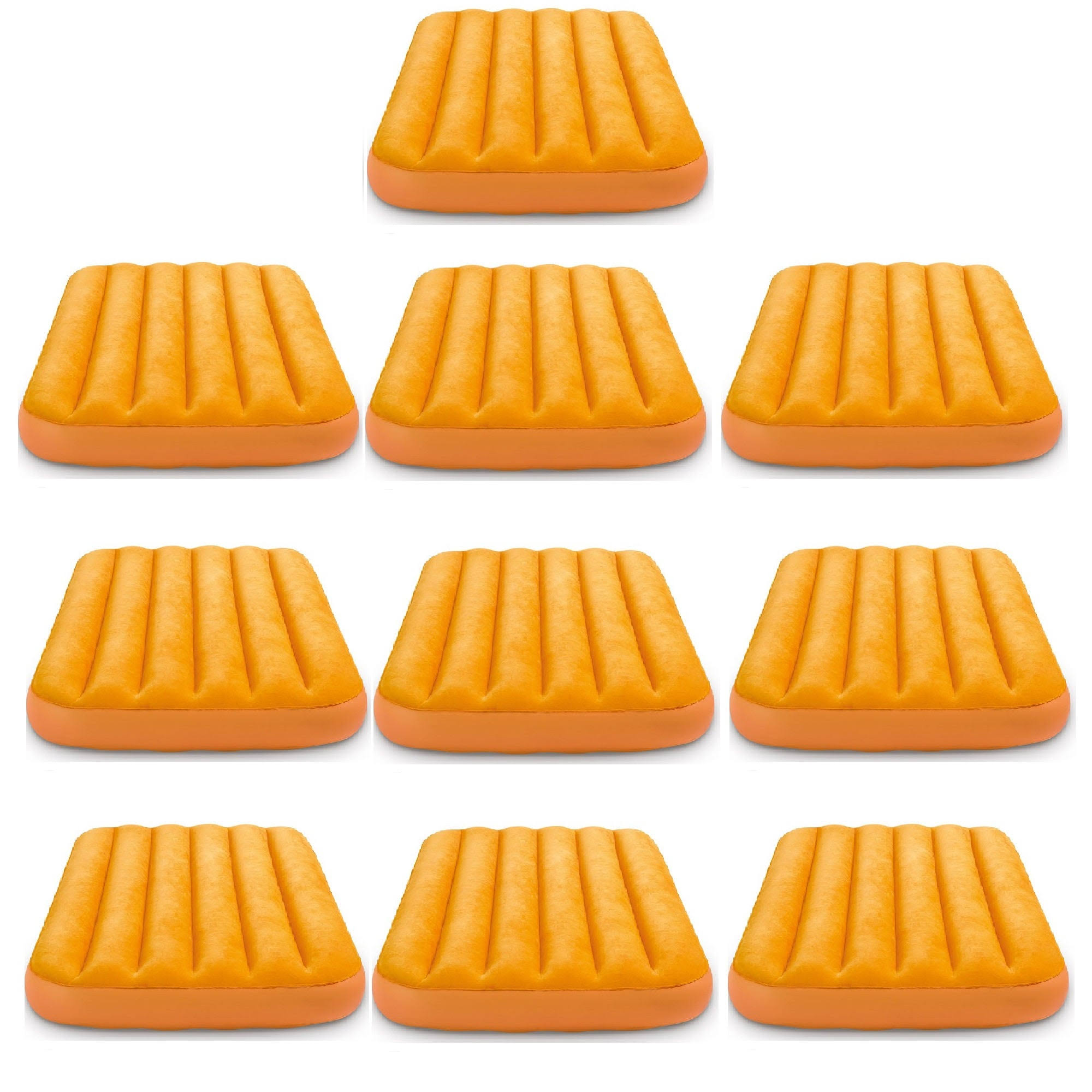 Bright & Fun-Colored Inflatable Air Bed w/ Carry Bag (10 Pack)