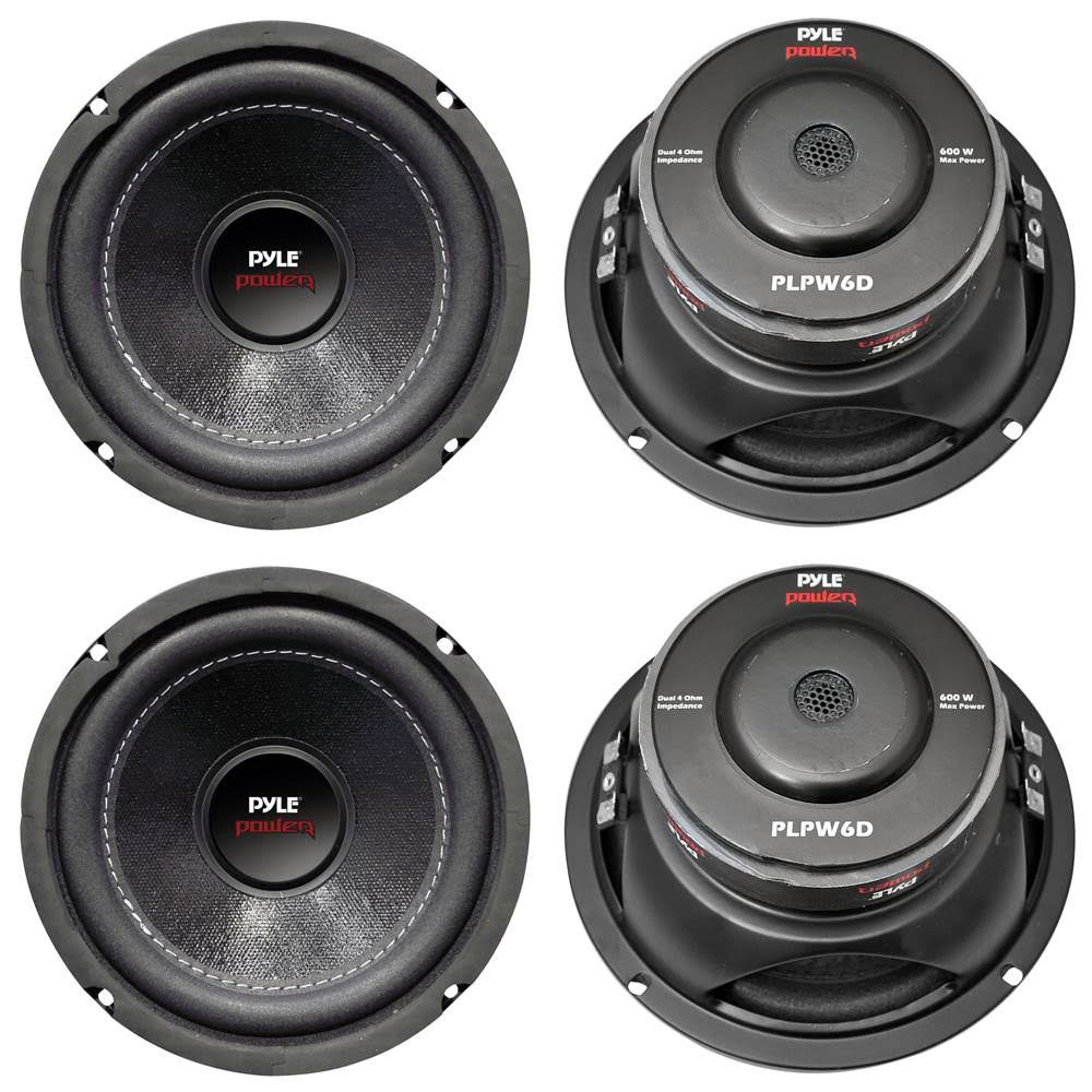 PLPW6D 6 2400W Car Audio Subwoofers Subs Woofers DVC Stereo 4-Ohm