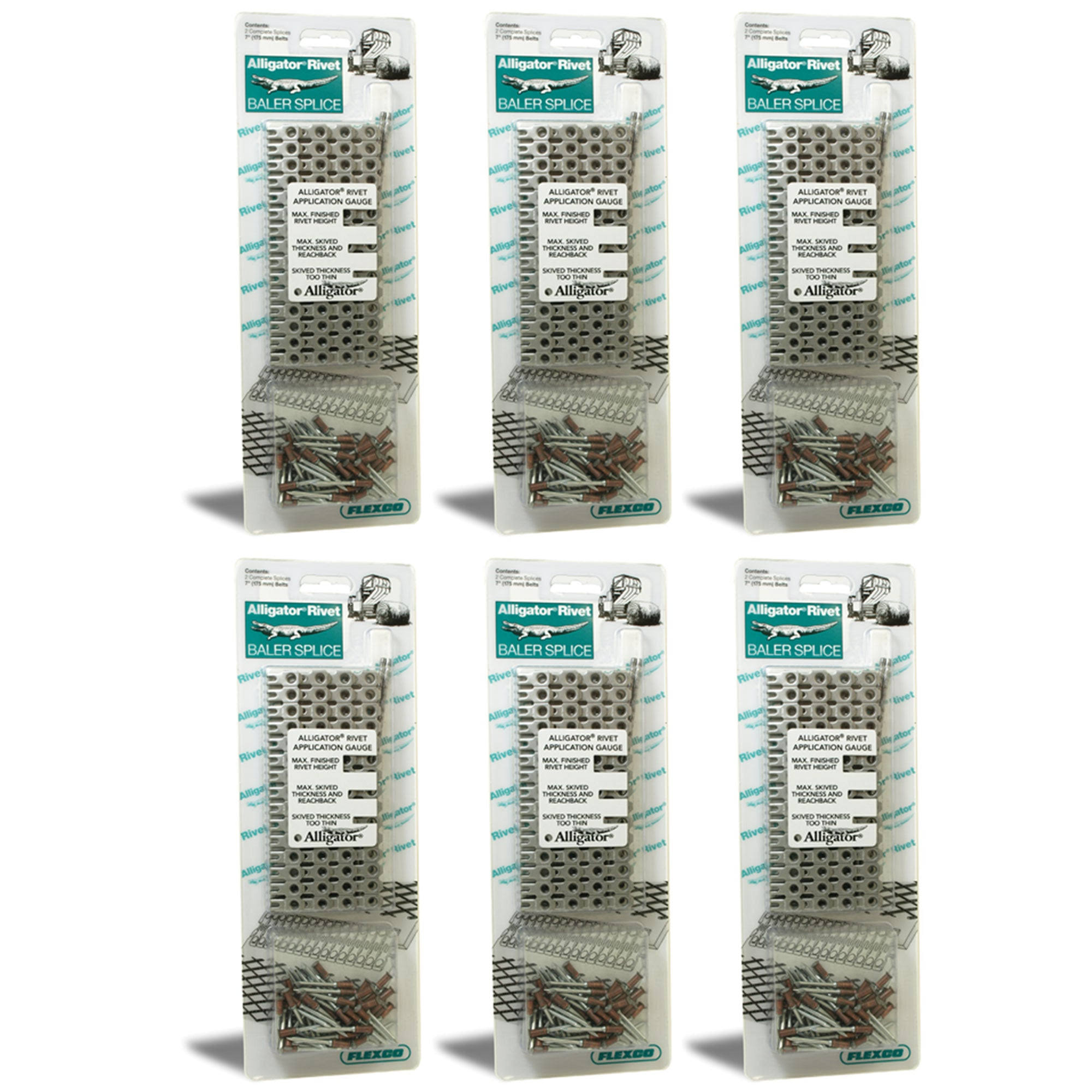 25085381 Stainless Steel Alligator 7 Inch Rivet Belt Fastener (12 Pack)