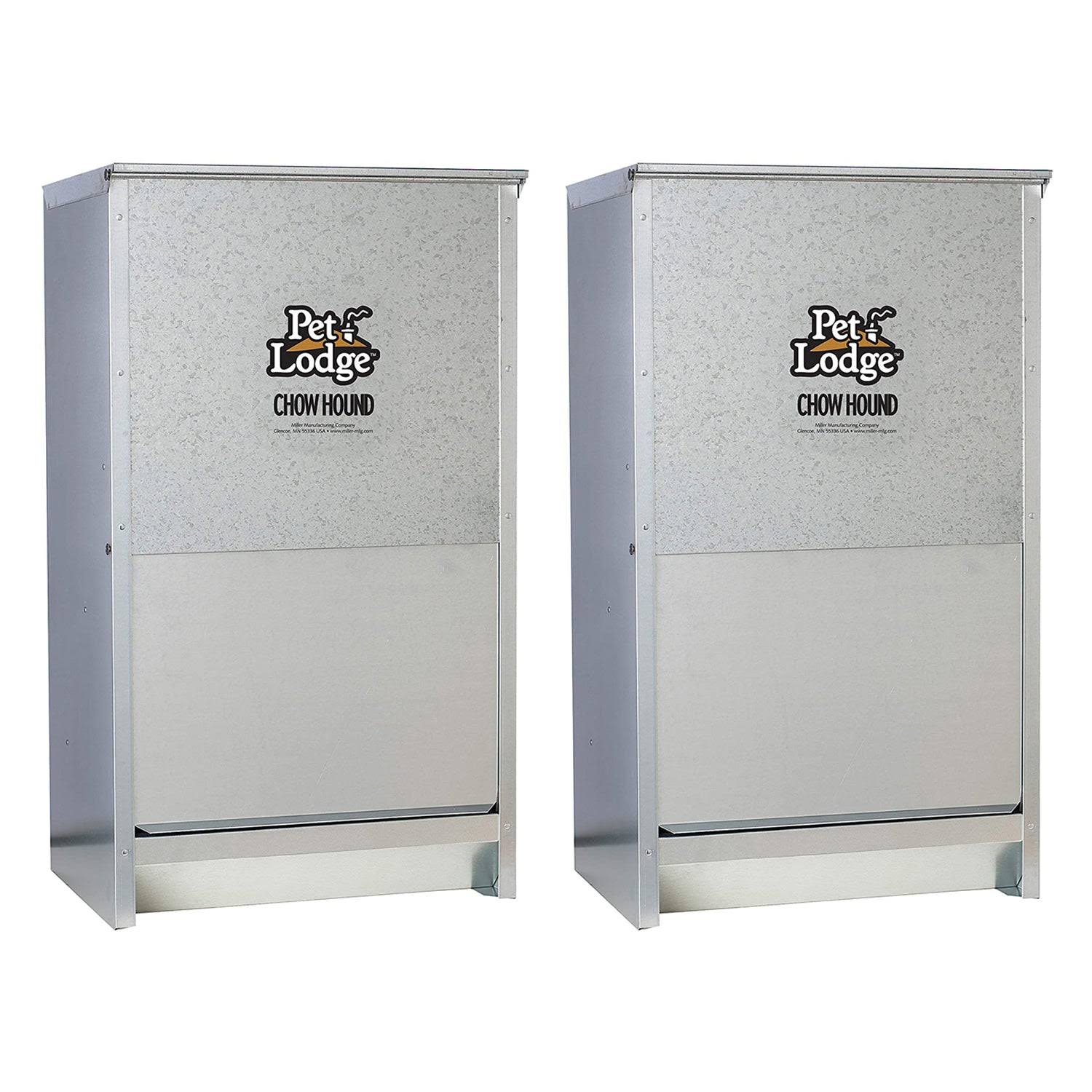 Dry Food Automatic Steel 50 Pound Dog Feeder  (2 Pack)