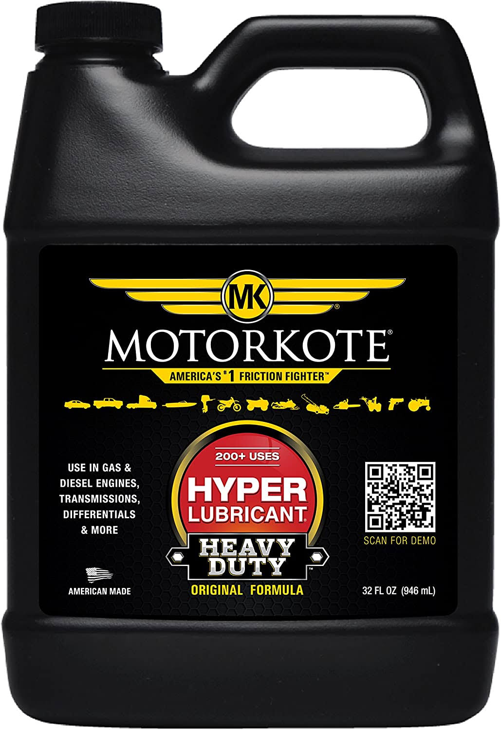 MK-HL32-06 Heavy Duty Hyper Lubricant Engine Treatment, 32-Ounce, Single, Black