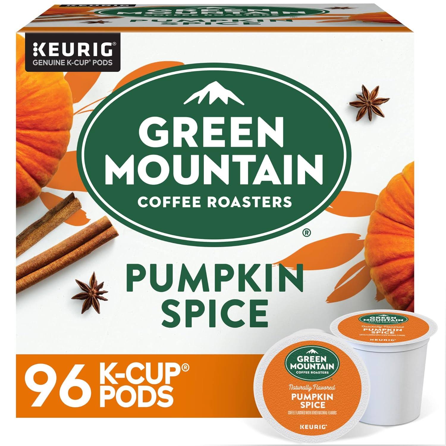 Green Mountain Coffee Roasters Pumpkin Spice Coffee, Keurig Single-Serve K-Cup Pods, Light Roast, 96 Count (4 Packs of 24)