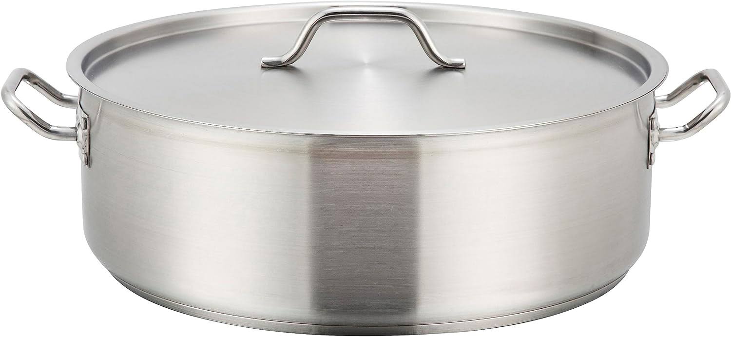 Stainless Steel 15 Quart Brasier with Cover