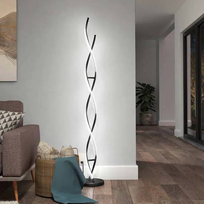 Swirl Floor Lamp, Black