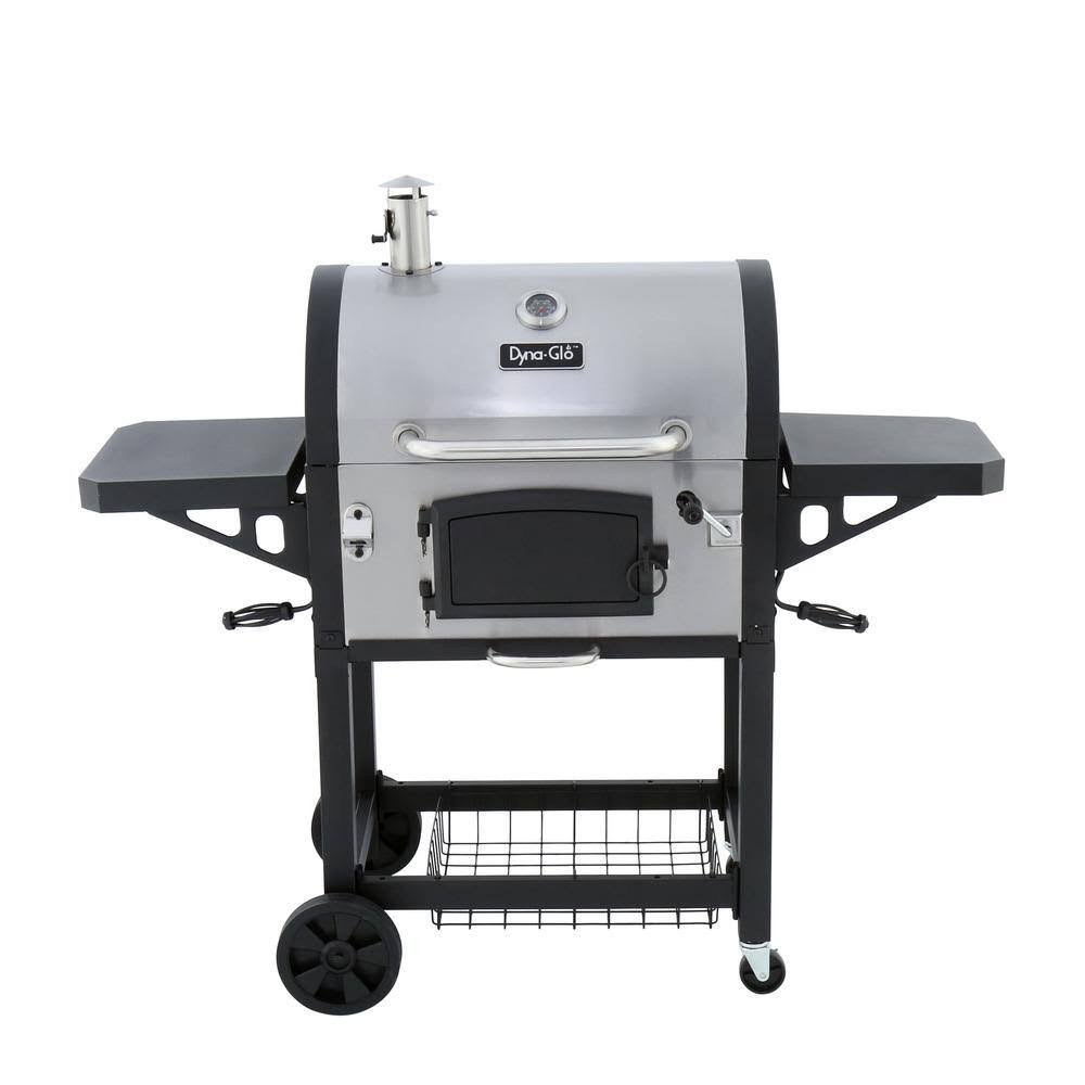 DGN486SNC-D Heavy-Duty Large Charcoal Grill in Black and Stainless Steel