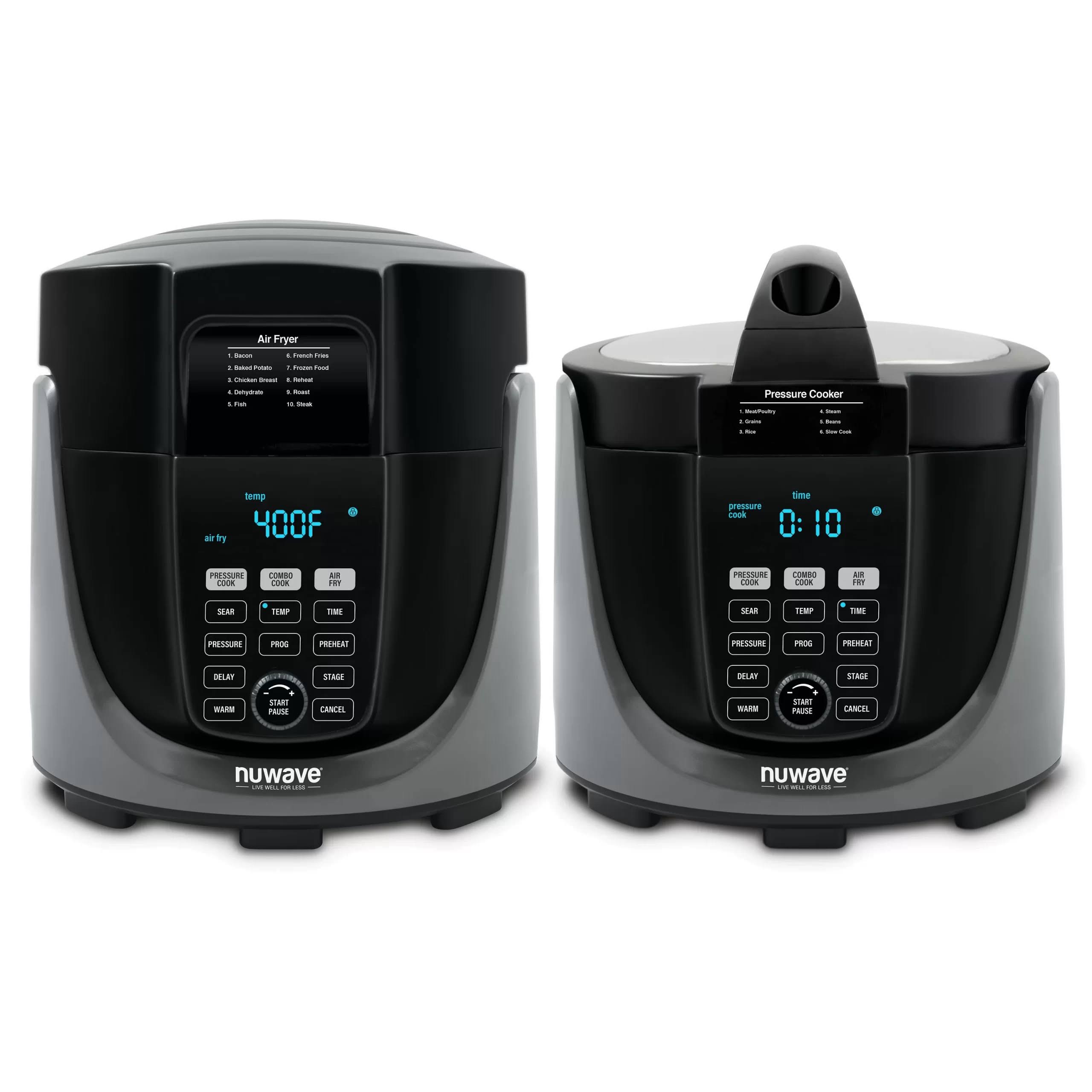 33801 6 qt. . Black Electric Pressure Cooker Air Fryer with 300 Pre-Programmed Recipes
