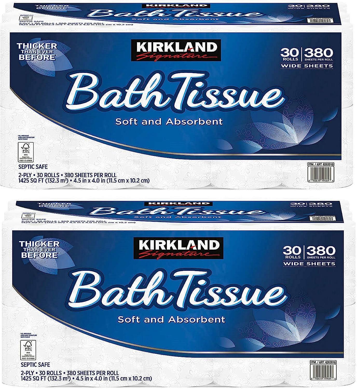 Kirkland Signature Bath Tissue, 2-Ply, 425, 2 Pack (30 count)