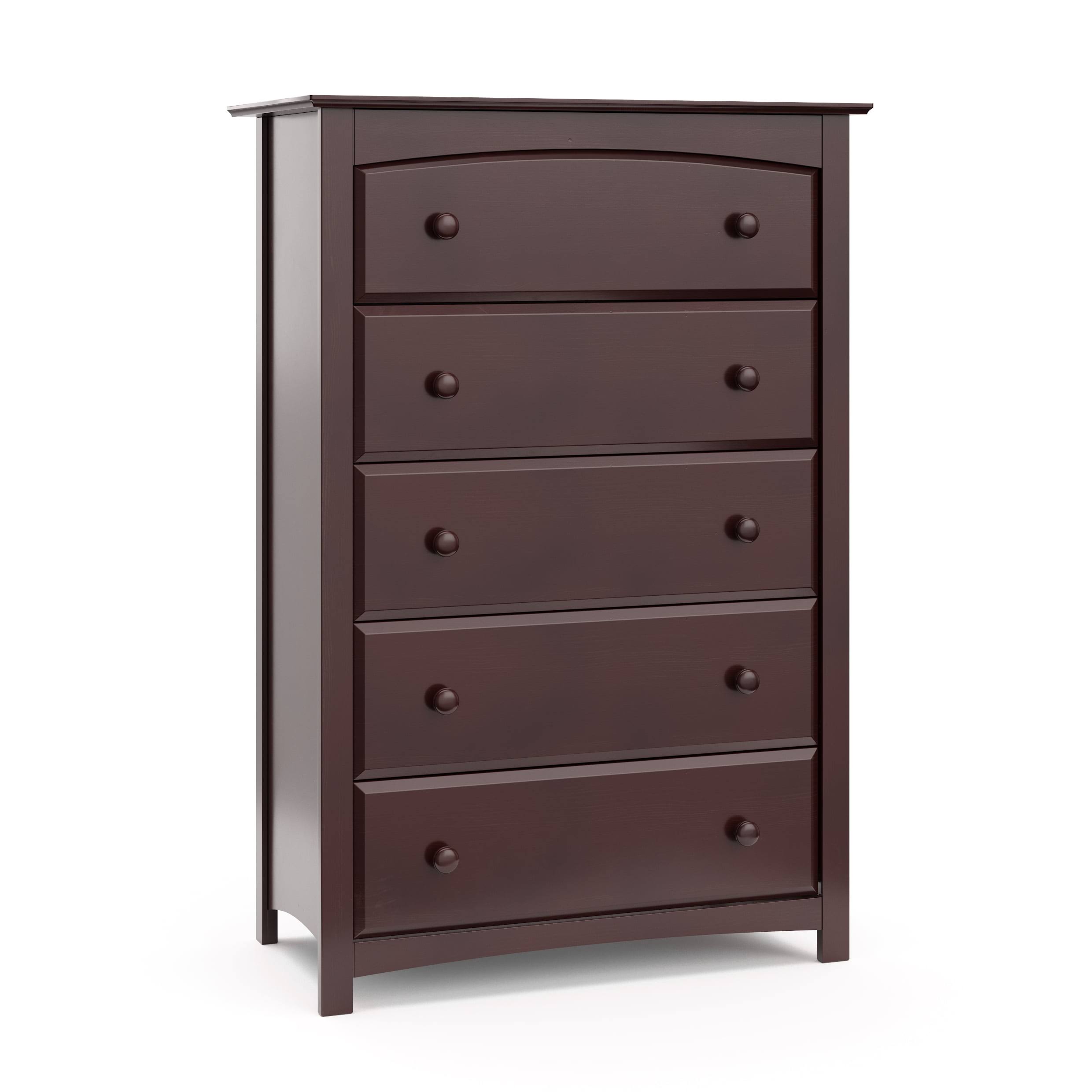 Kenton 5 Drawer Modern Vertical Dresser Espresso
