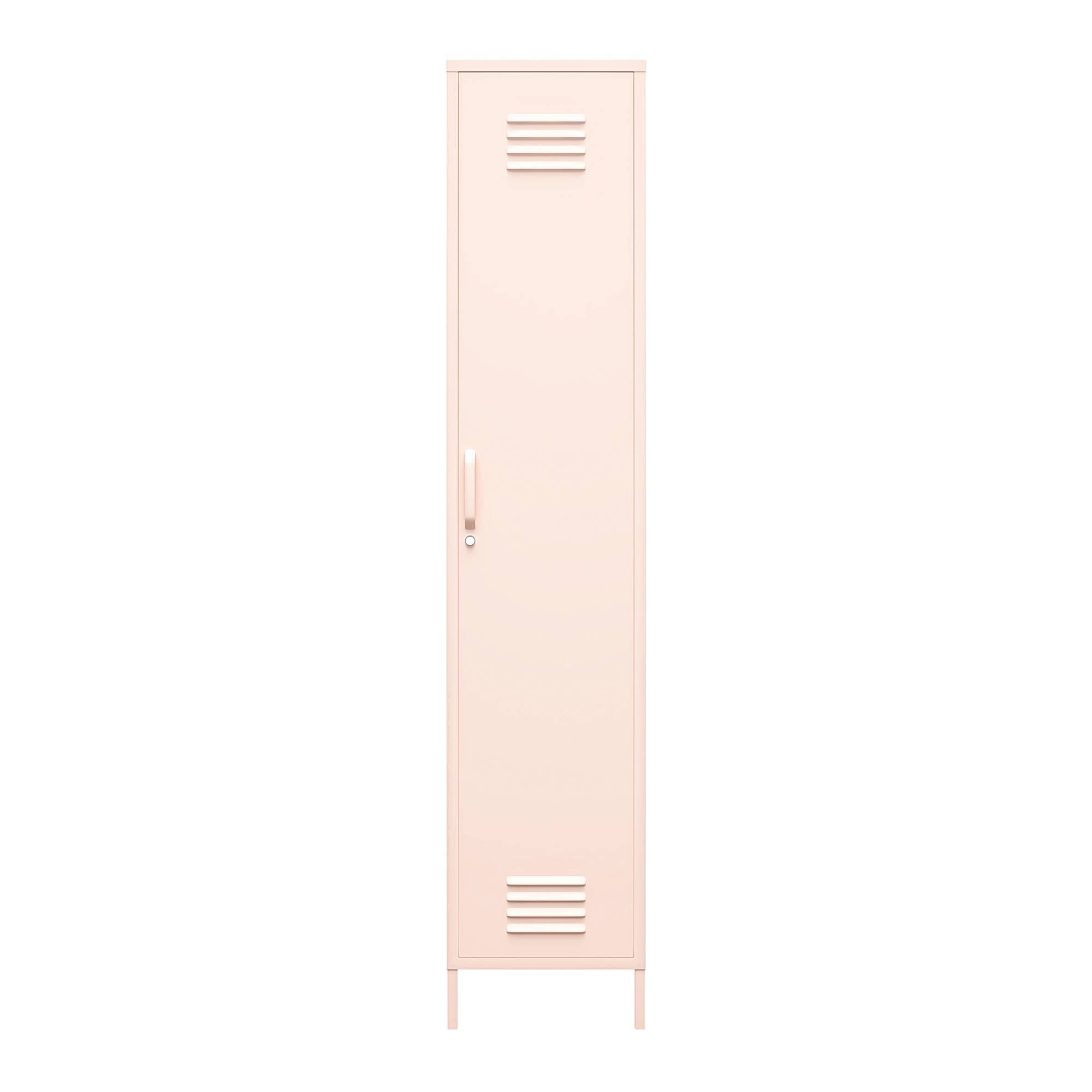 Shadwick 1 Door Tall Single Metal Locker Style Storage Cabinet, Pink