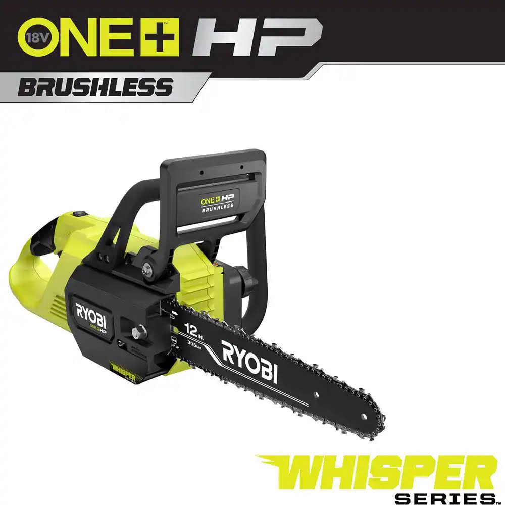 P2507BTL  HP 18V Brushless Whisper Series 12 in. Cordless Battery Chainsaw (Tool Only)