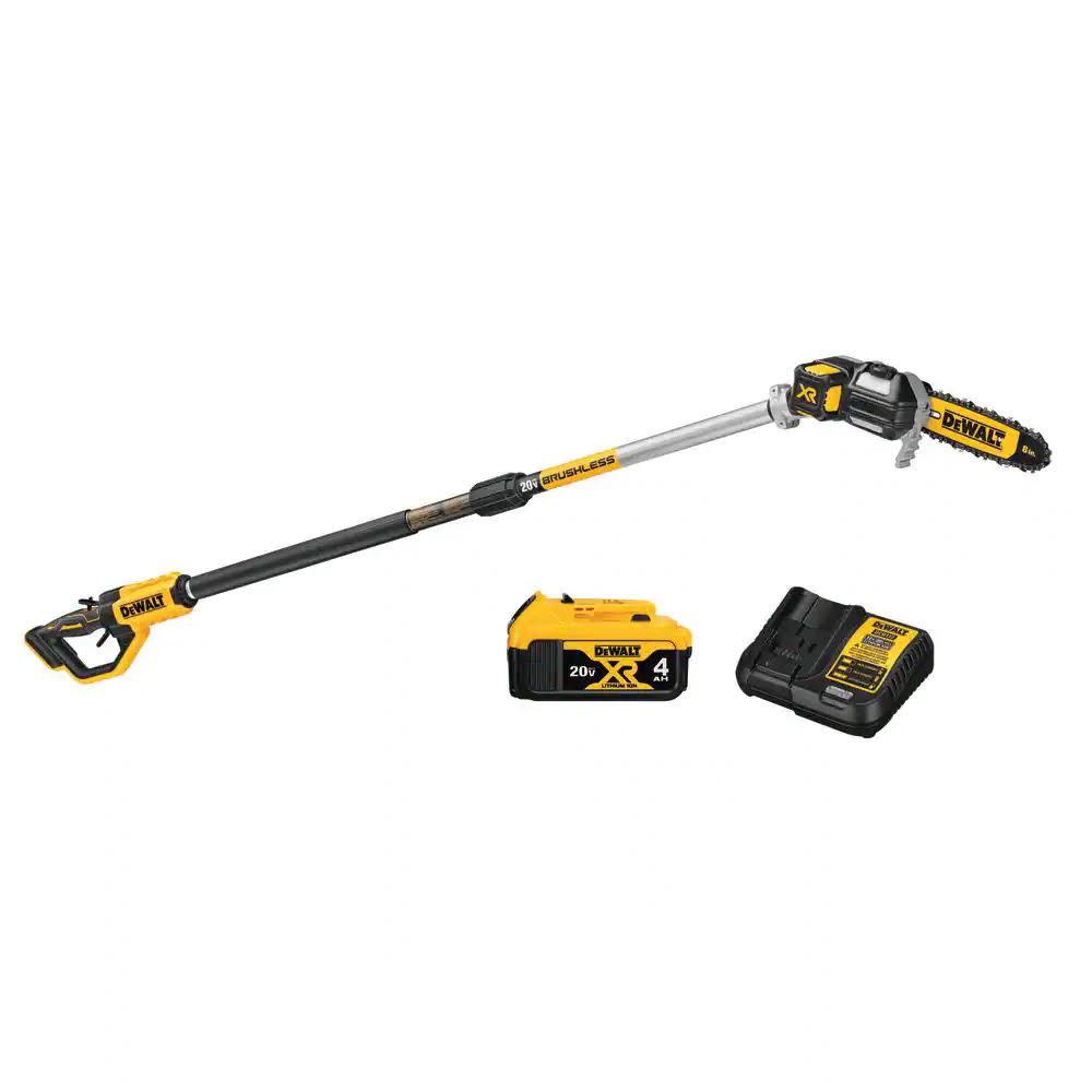 DCPS620M1 20V MAX 8in. Cordless Battery Powered Pole Saw Kit with (1) FLEXVOLT 4Ah Battery, Charger   Sheath