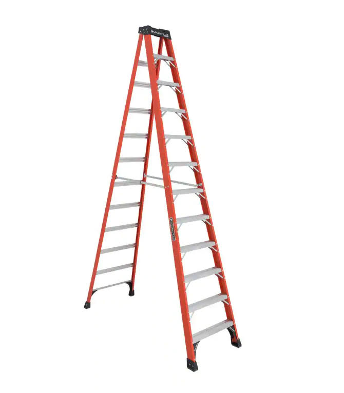 Ladder FS1412HD 12 ft. Fiberglass Step Ladder with 375 lbs. Load Capacity Type IAA Duty Rating