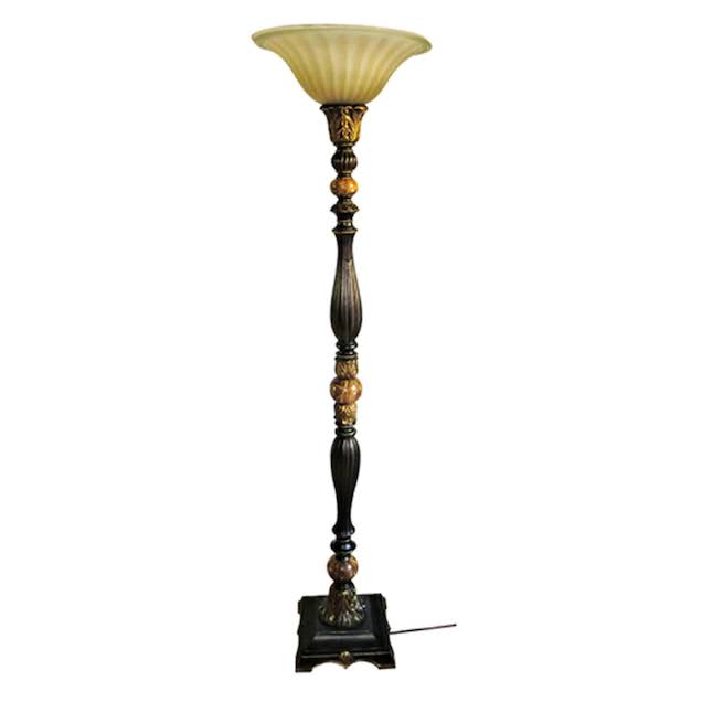 Portfolio  Barada 72-in Bronze with Gold Highlights Torchiere Floor Lamp