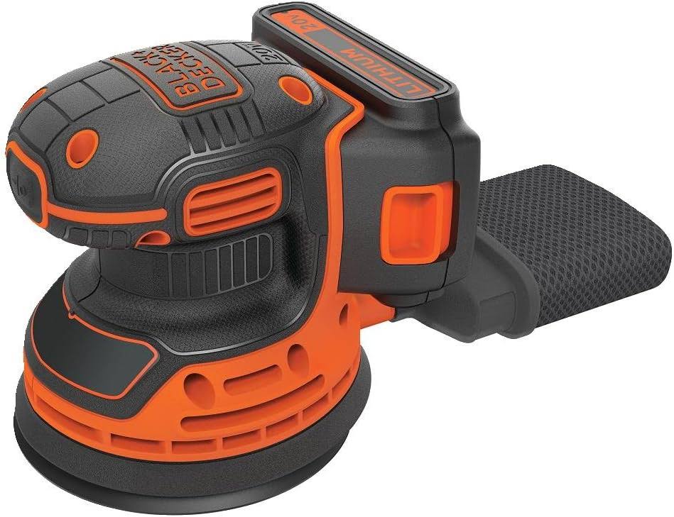 20V MAX Orbital Sander, Cordless, 12,000 OPM, 2 Sandpaper Sheets, Battery and Charger Included (BDCRO20C)
