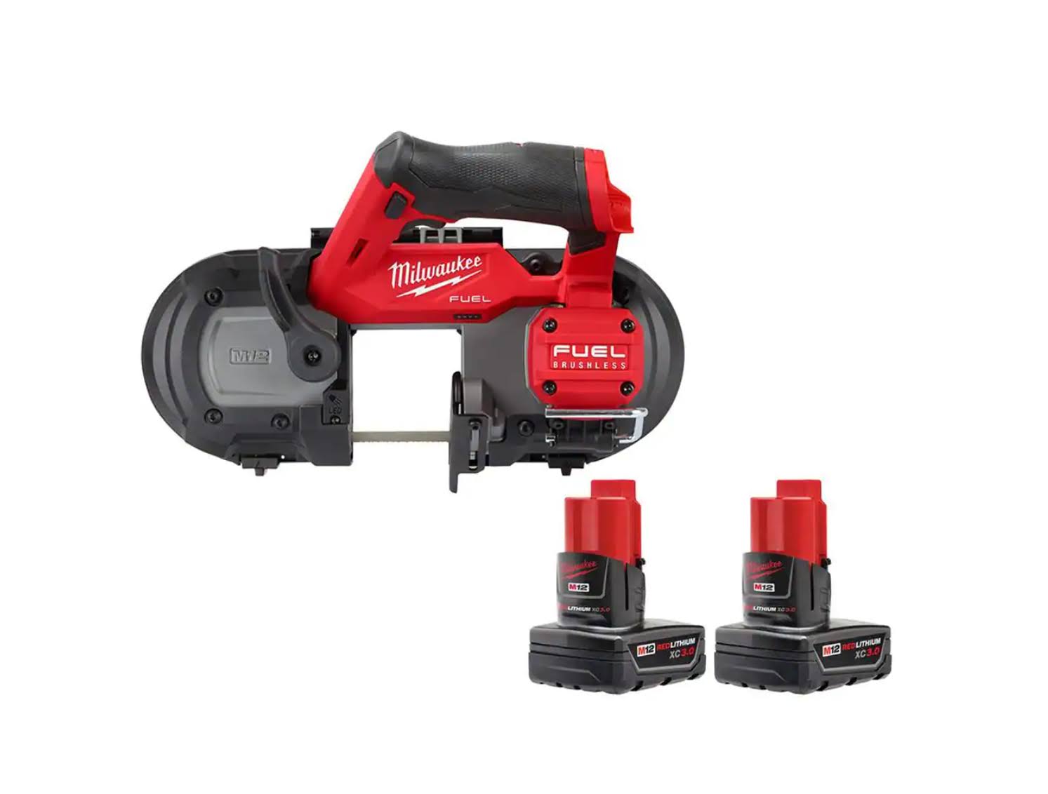 2529-20-48-11-2412 M12  12V Lithium-Ion Cordless Compact Band Saw With 3.0 Ah Battery Pack (2-Pack)
