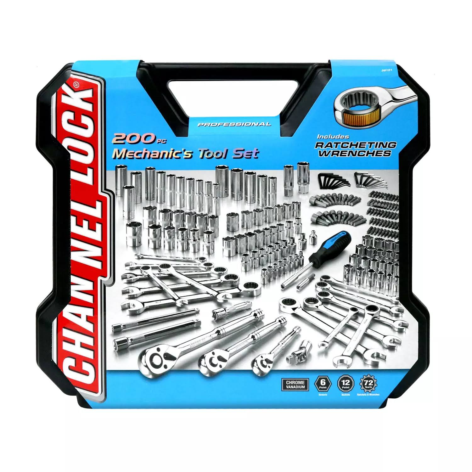 Channellock 39151 Mechanic s Tool Set 200 Piece