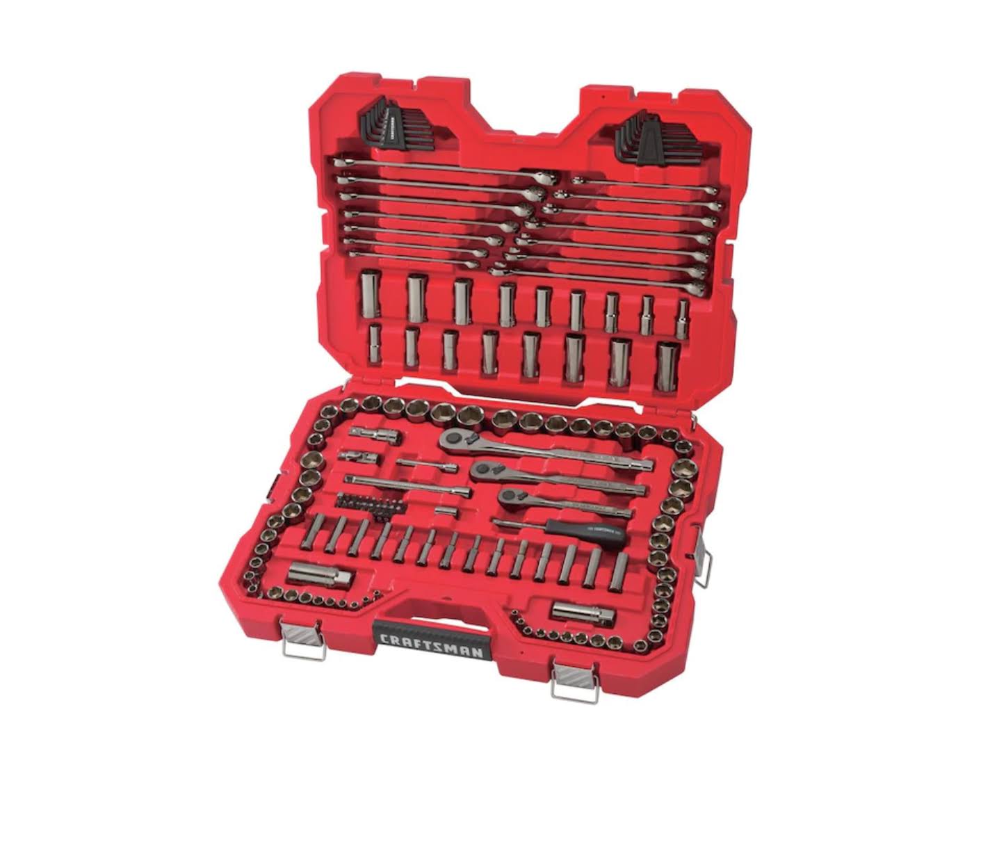 CMMT12035 150-Piece Standard (SAE) and Metric Combination Gunmetal Chrome Mechanics Tool Set (1/4-in; 3/8-in)