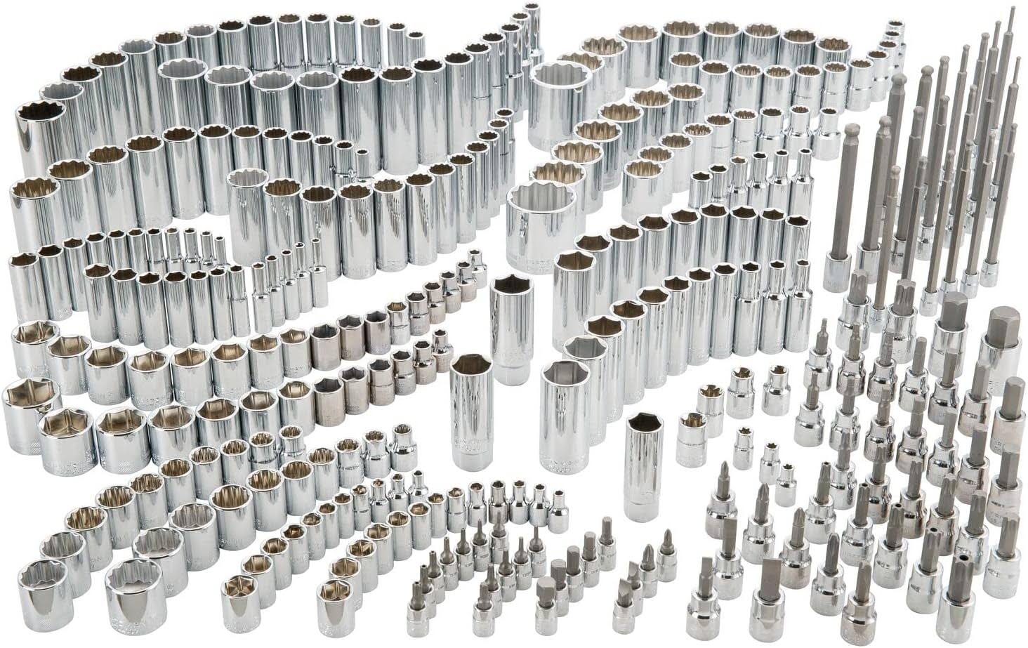 Socket Set, 299 Pieces, Includes Deep Socket, Shallow Socket, Hex Bit, Torx Bit, Slotted Bit, and Phillips (CMMT45310)
