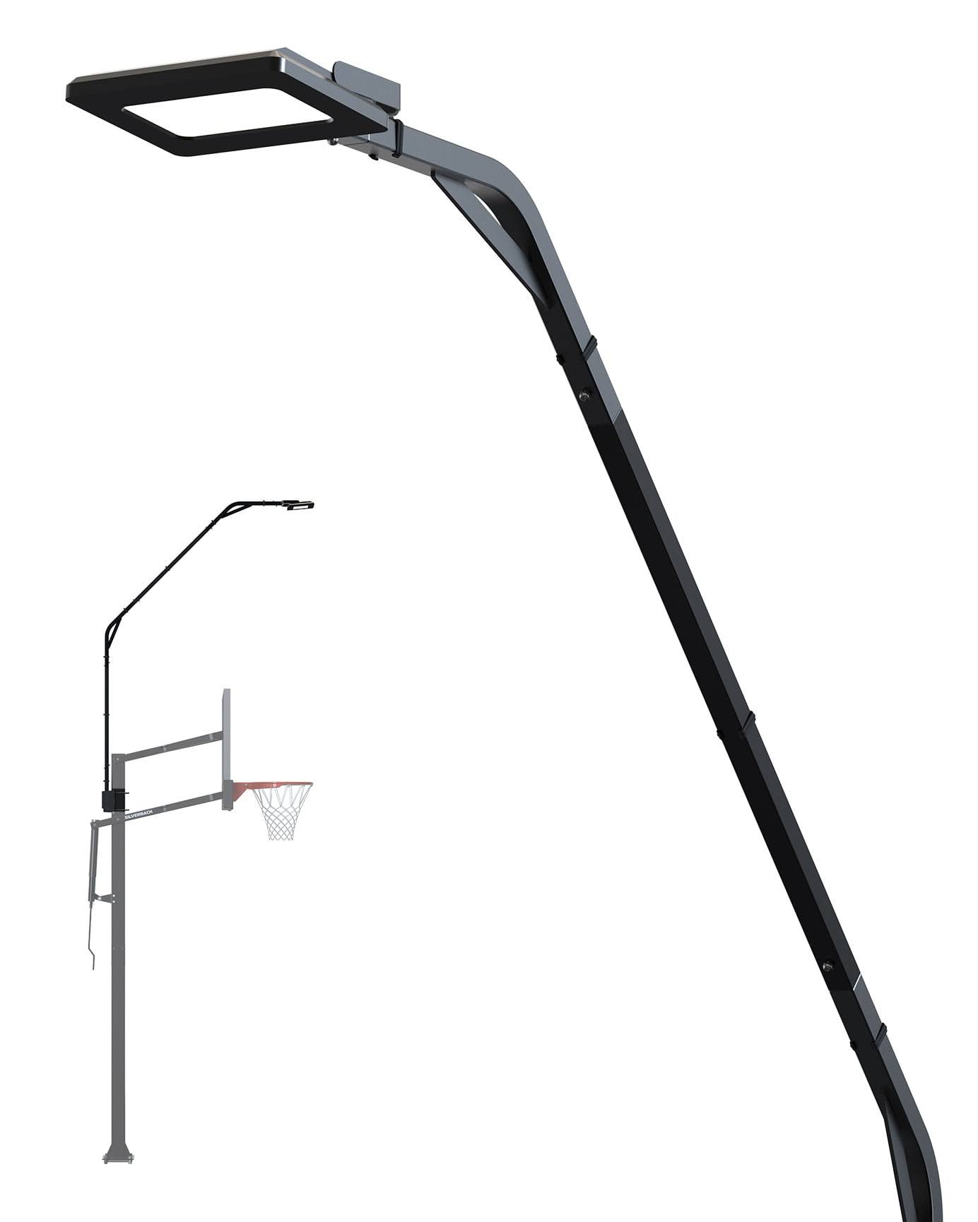 Silverback LED Basketball Hoop Light Illuminates Backboard, Rim, and Court and Fits Most in-Ground Hoops