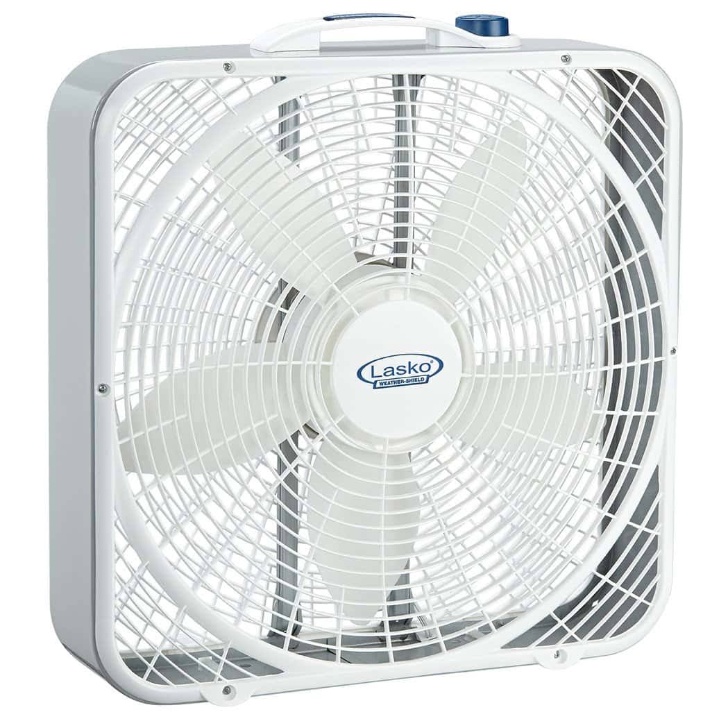 20″ Weather-Shield Performance Box Fan-Features Innovative Wind Ring System for Up to 30% More Air, 20 Inch, 3720