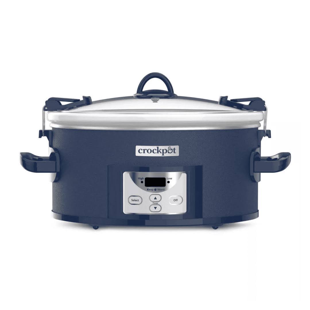 Crock-Pot 7qt One Touch Cook and Carry Slow Cooker   Blue