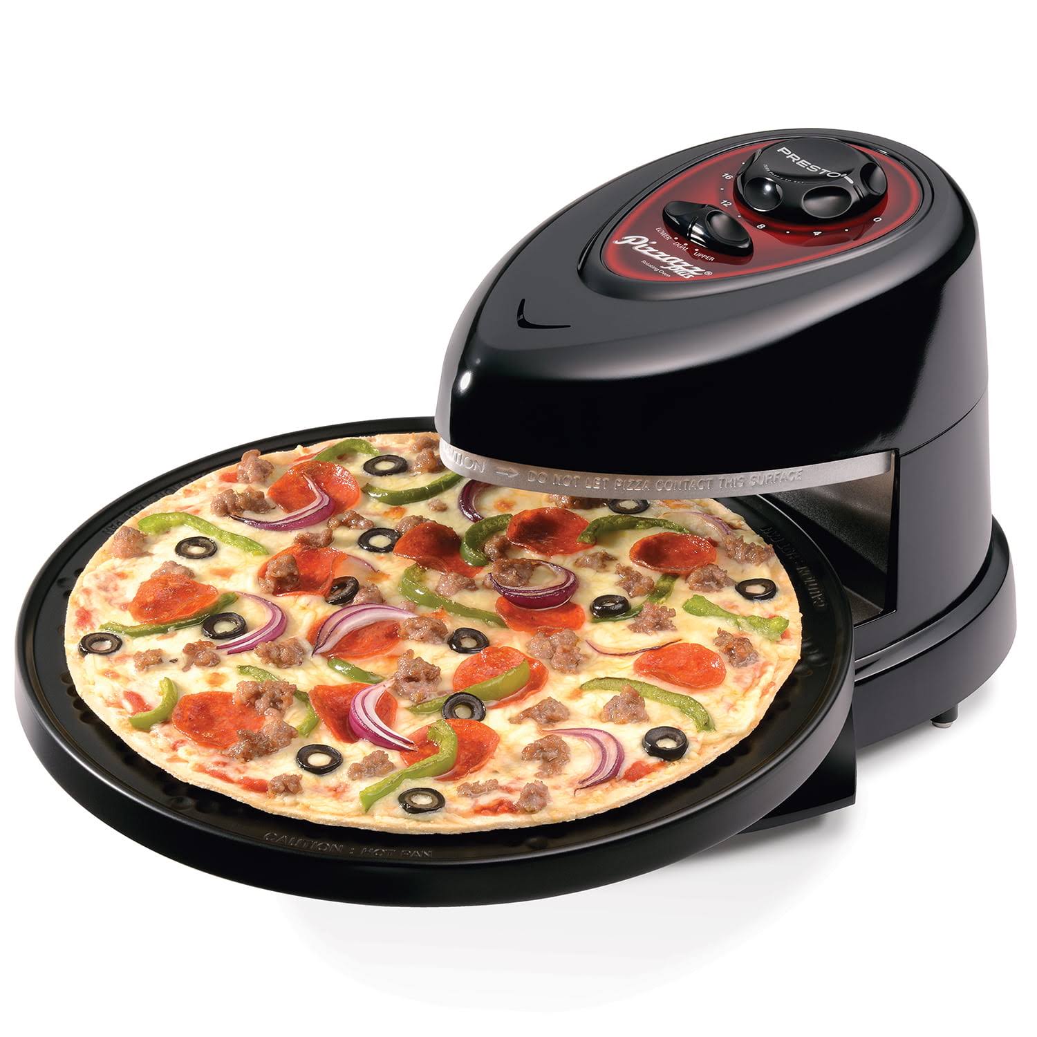 Presto Pizzazz Plus Rotating Pizza Oven 03430, Black