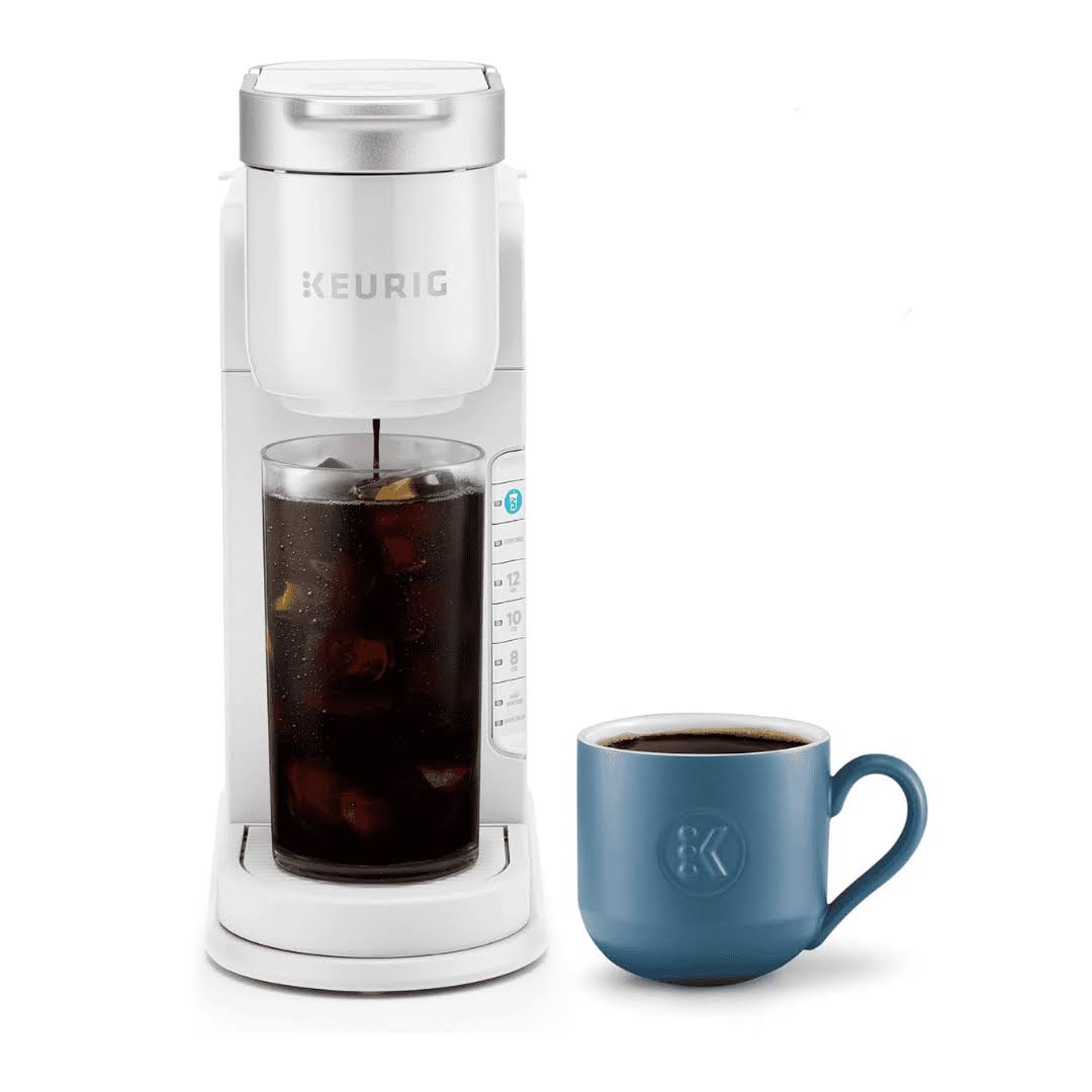 K-Iced Single Serve Coffee Maker   Brews Hot and Cold   White