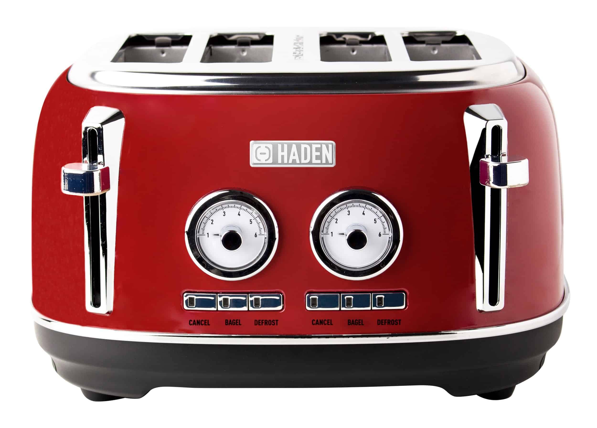 Haden Dorset 4-Slice Red 1500-Watt Toaster
