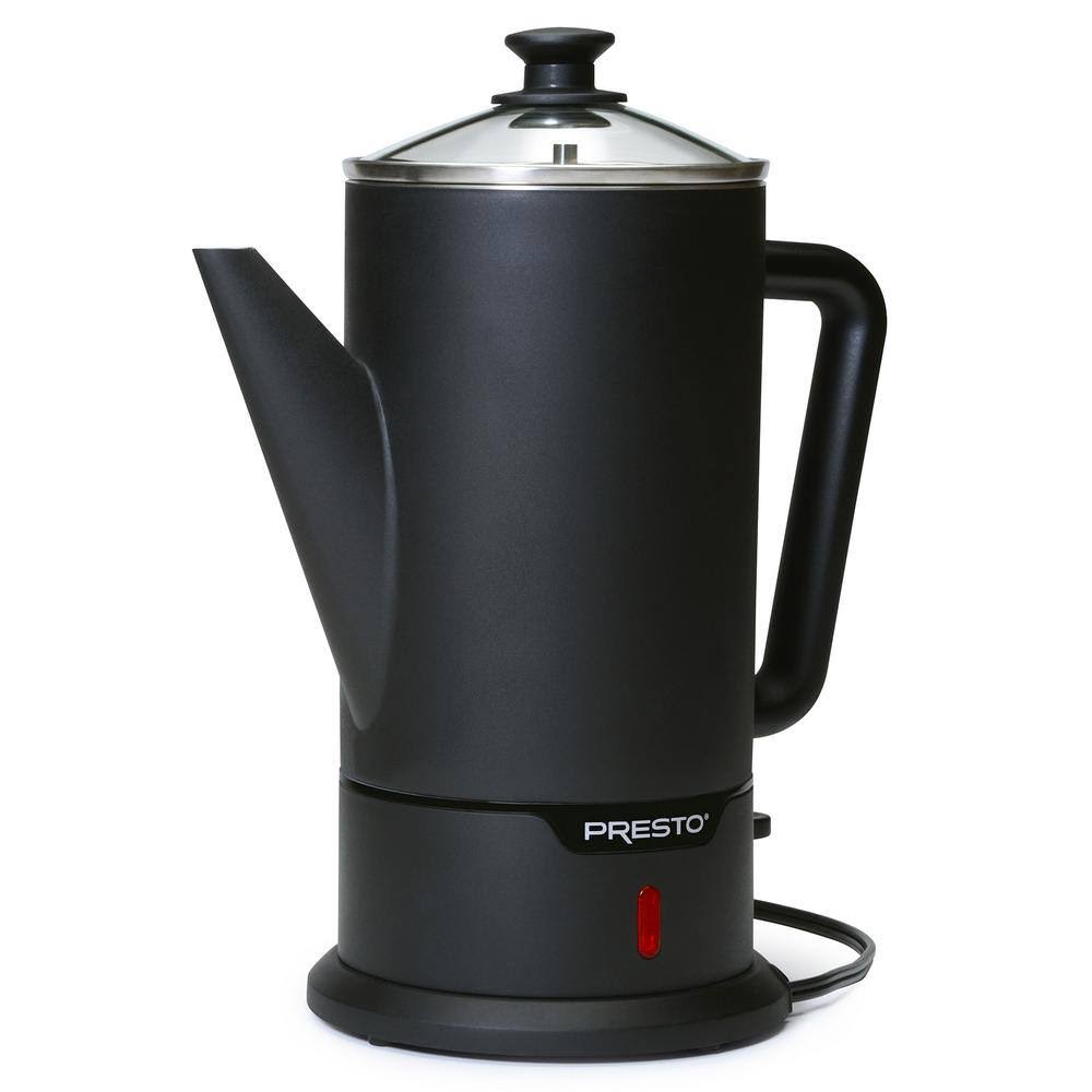 Presto 02815 12 Cup Black Stainless Steel Cordless-Serve Coffee Maker