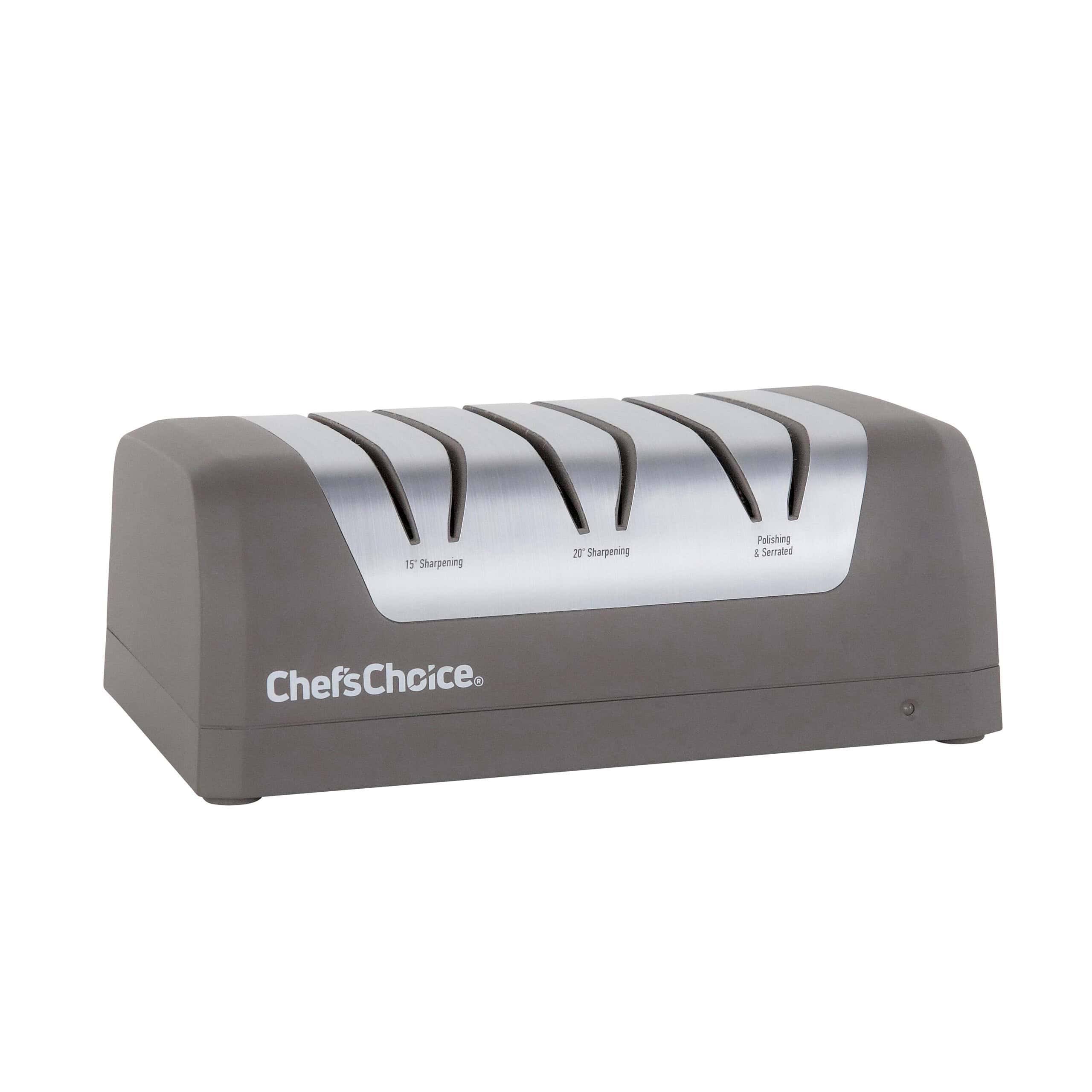 Chef schoice Rechargeable Angleselect Dc 1520 Electric Knife Sharpener For Most Knives, In Slate Gray