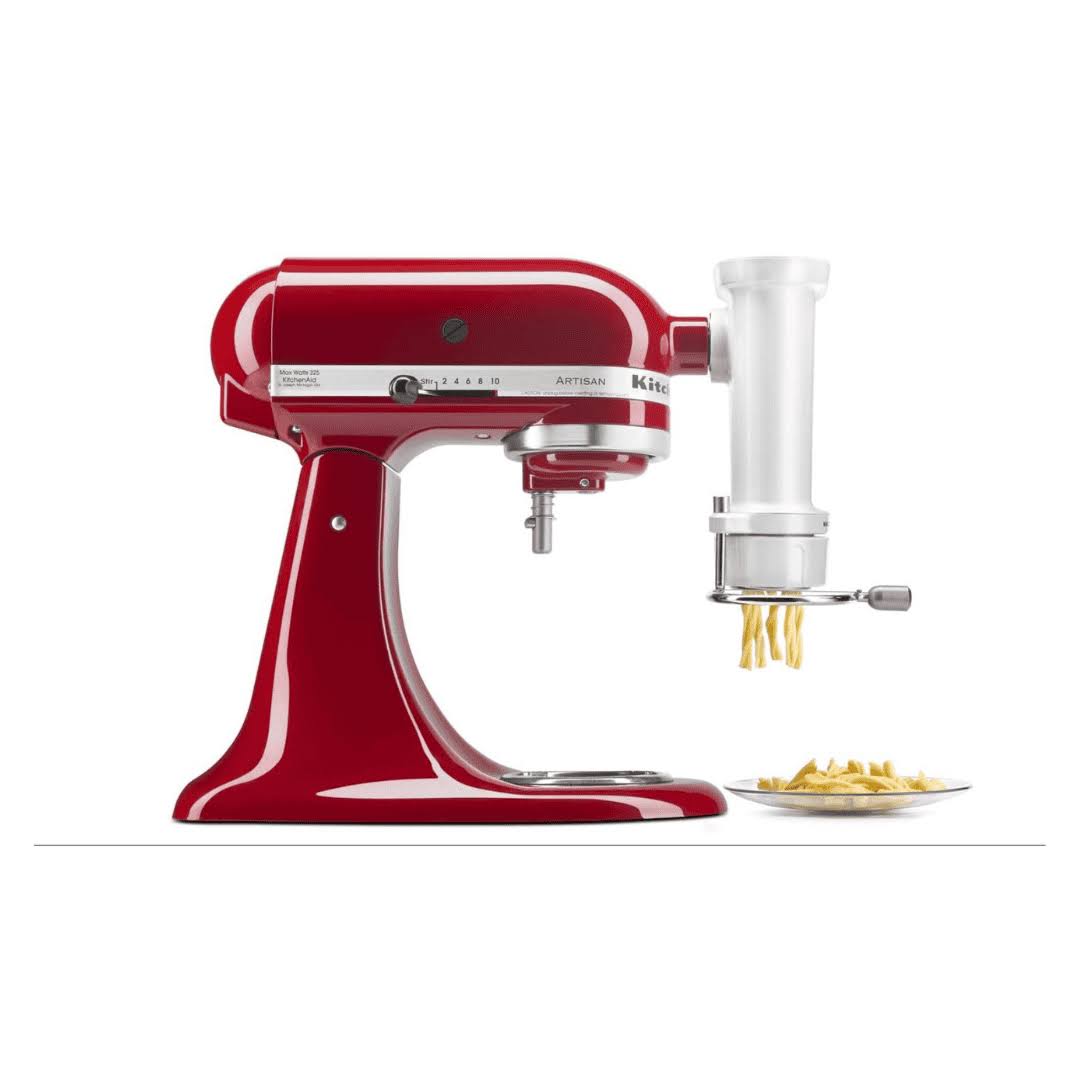 KSMPEXTA Gourmet Pasta Press Attachment with 6 Interchangeable Pasta Plates, White