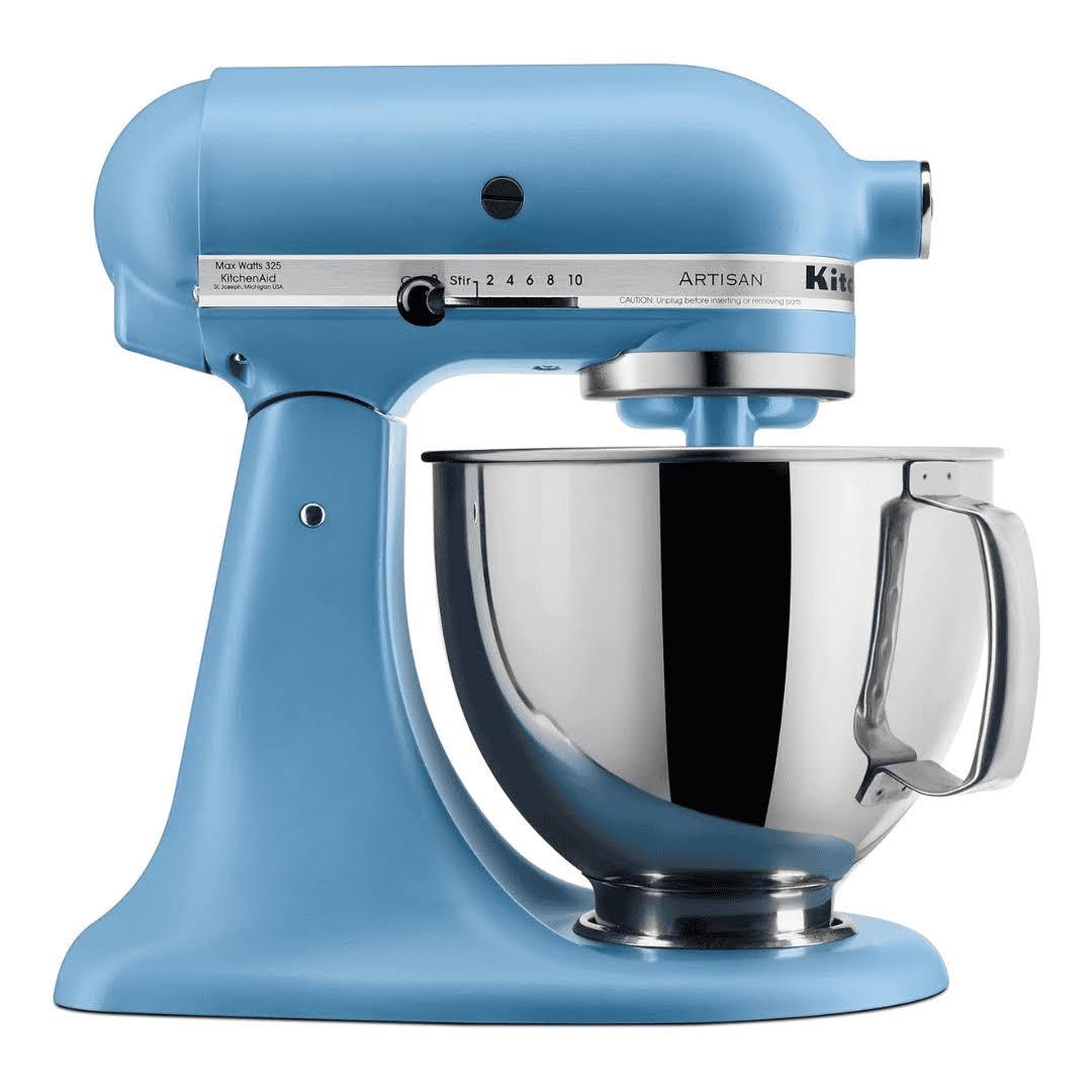 Artisan Series 5 Quart Tilt Head Stand Mixer with Pouring Shield KSM150PS, Blue Velvet