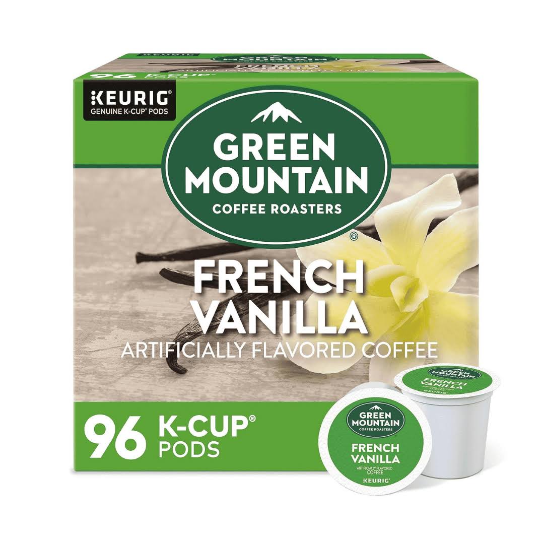 Green Mountain Coffee Roasters French Vanilla, Single-Serve  K-Cup Pods, Flavored Light Roast Coffee Pods, 96 Count