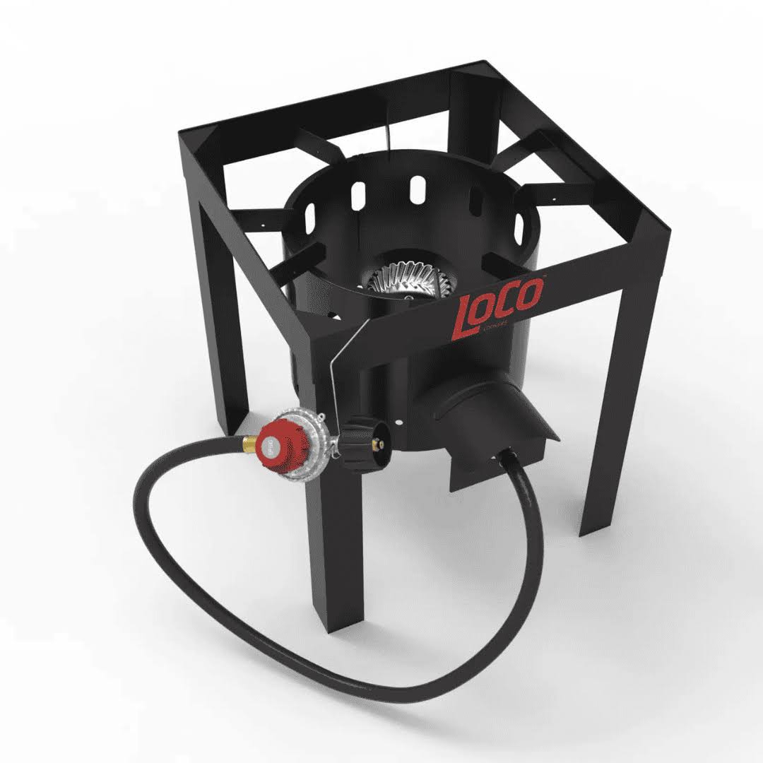 LoCo COOKERS 1-Burner Propane 20-lb Cylinder Manual Iron Outdoor Burner
