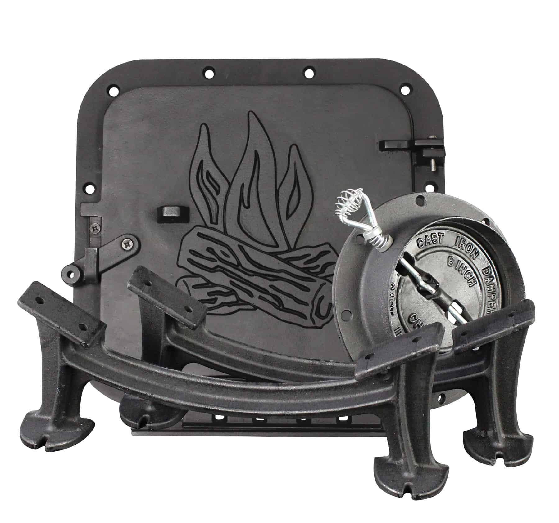US Stove Company Outdoor 1-Burner Wood Manual Iron Outdoor Stove