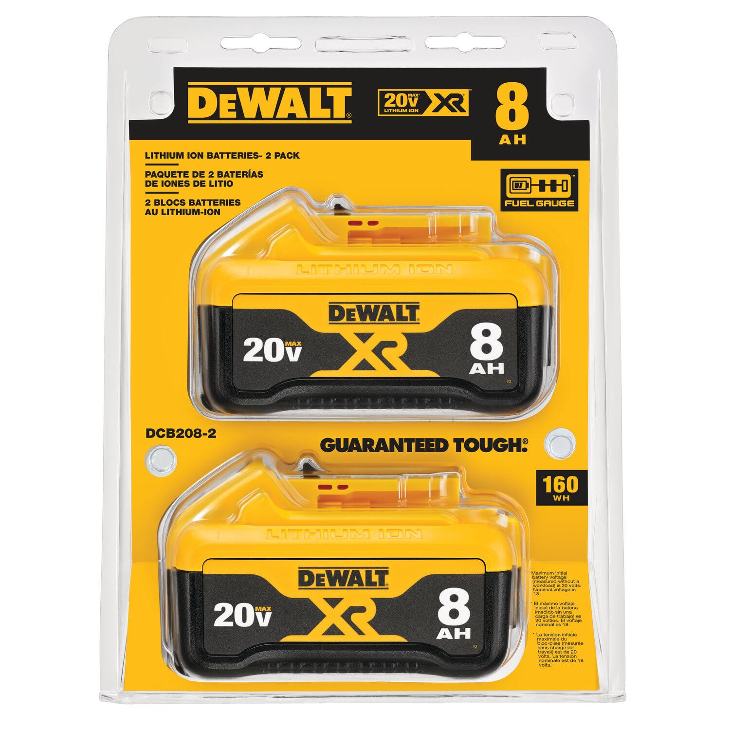 XR 20-Volt 2-Pack 8 Amp-Hour; 8 Amp-Hour Lithium Power Tool Battery