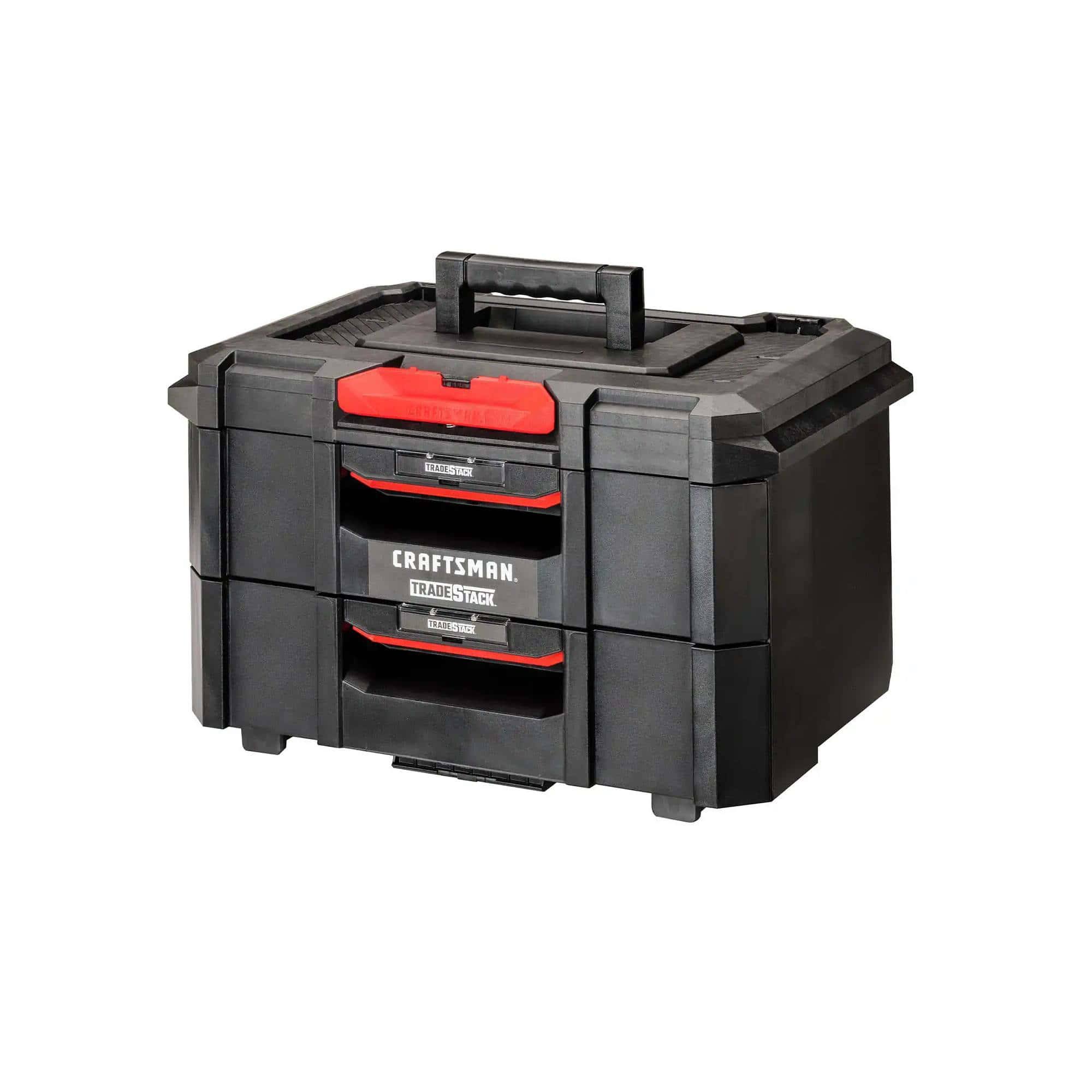 TRADESTACK System 21.45-in Ball-bearing 2-Drawer Multiple Colors/Finishes Structural Foam Tool Box