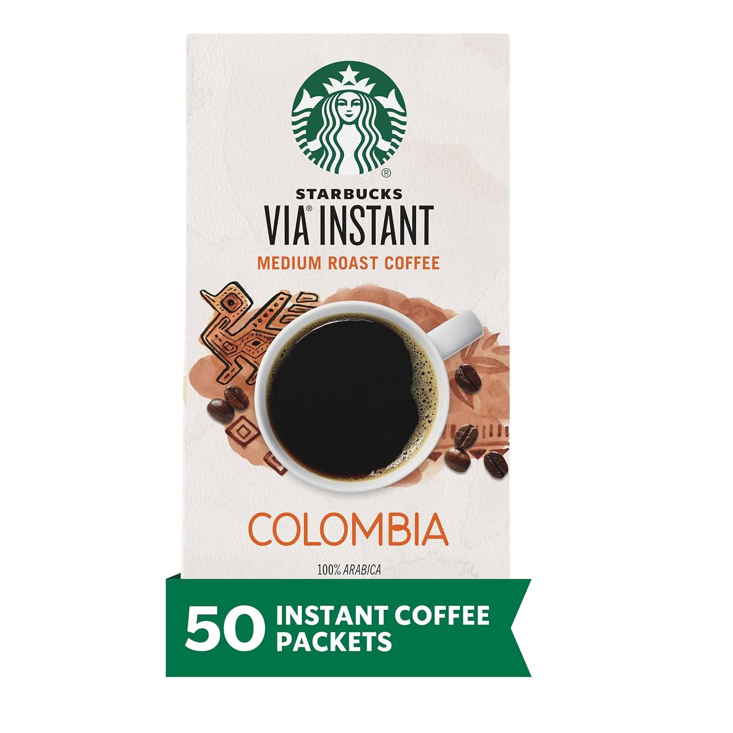 Starbucks VIA Ready Brew Colombia Coffee, 50 Count (Pack of 1)