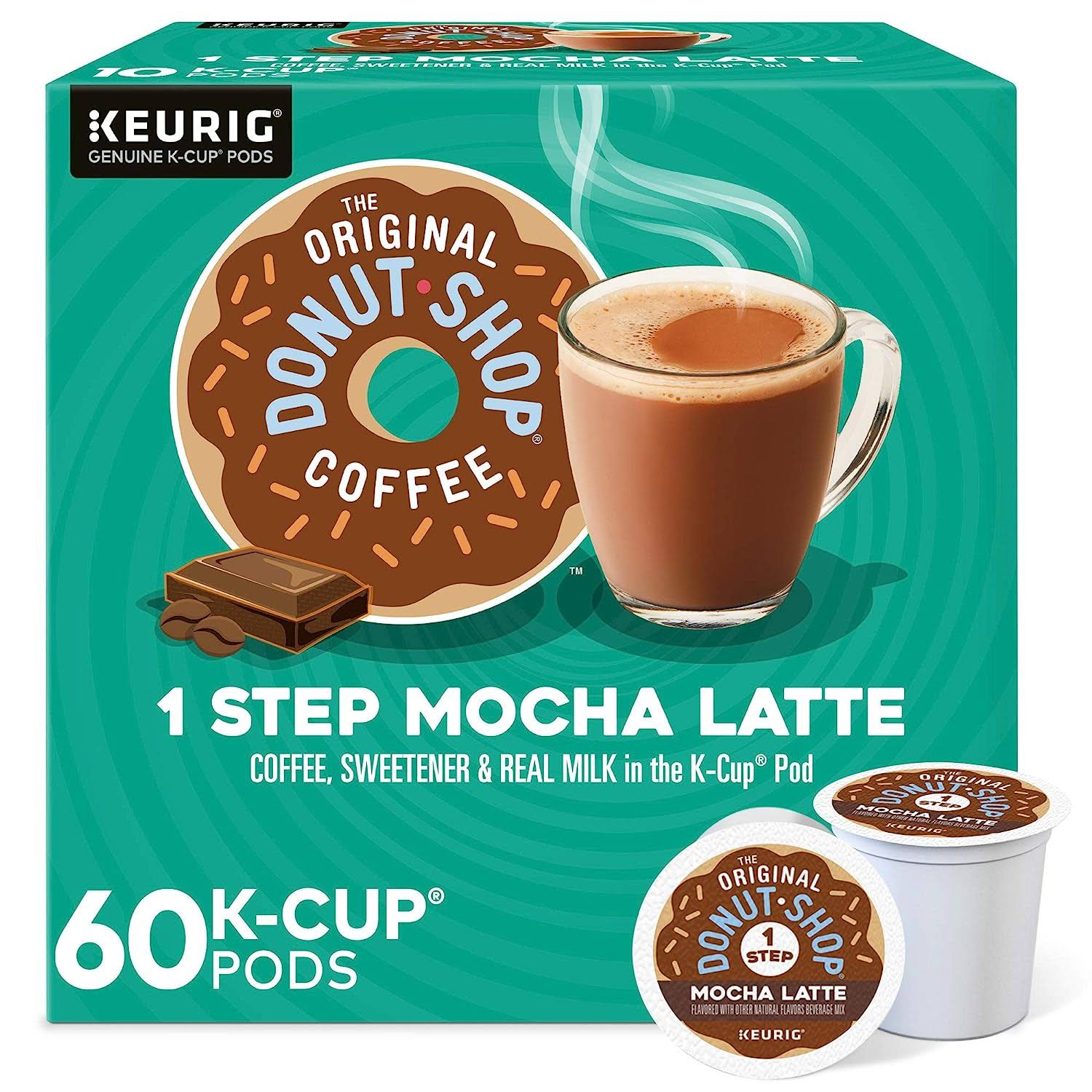 The Original Donut Shop Mocha Latte, Single Serve Coffee K-Cup Pod, Flavored Coffee, 60 Count