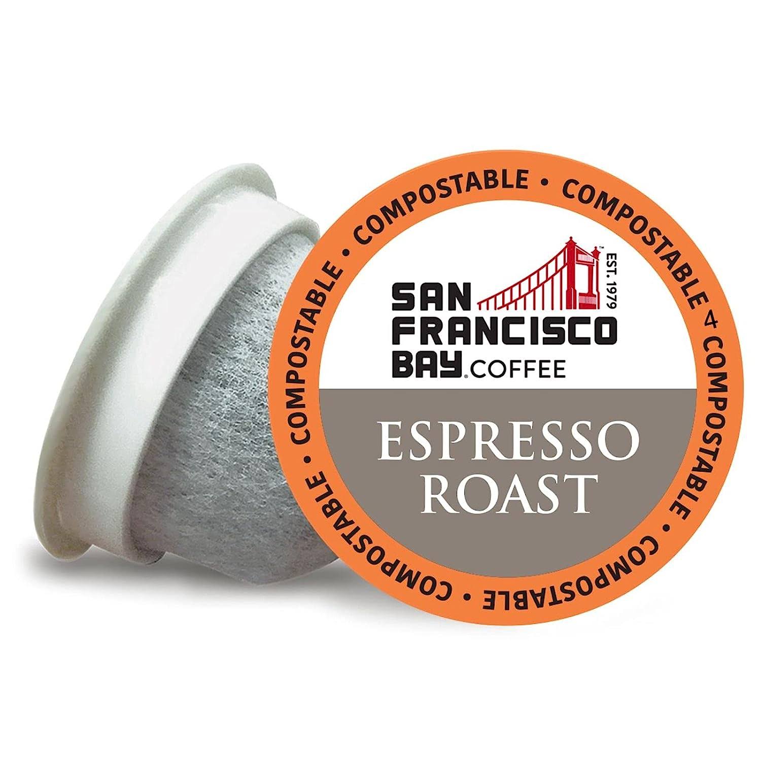 San Francisco Bay Compostable Coffee Pods   Espresso Roast (80 Ct) K Cup Compatible including Keurig 2.0, Dark Roast