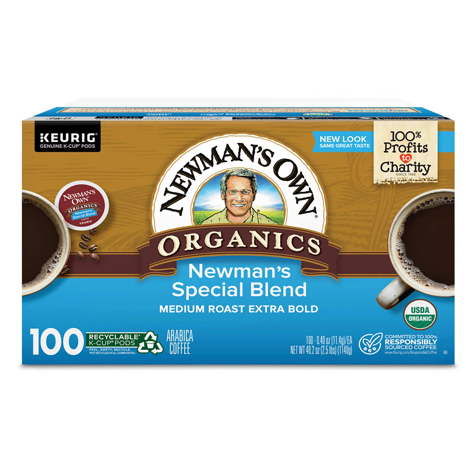 Newman s Own Organics Coffee K-Cup Pods, Special Blend (100 ct.)
