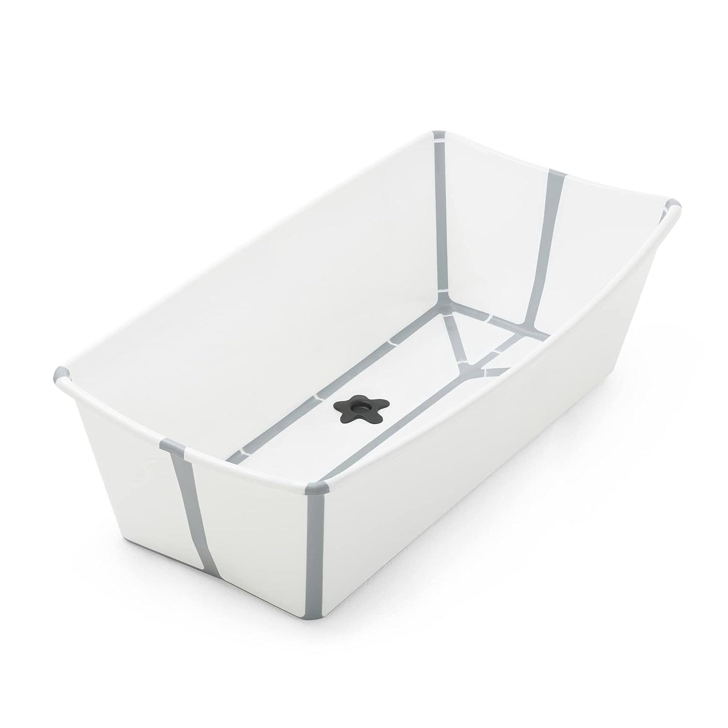 Stokke Flexi Bath X-Large, White   Spacious Foldable Baby Bathtub   Lightweight   Easy to Store   Convenient to Use at Home or Traveling   Best for Ages 0-6