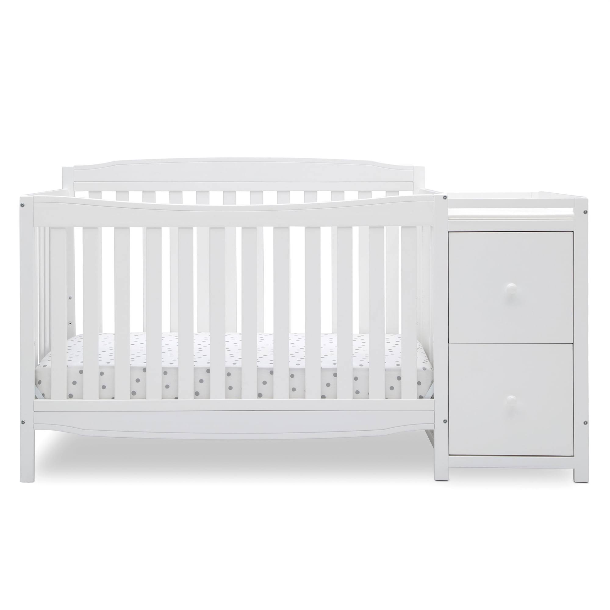 Mason 6-in-1 Convertible Crib and Changer, Greenguard Gold Certified, Bianca White