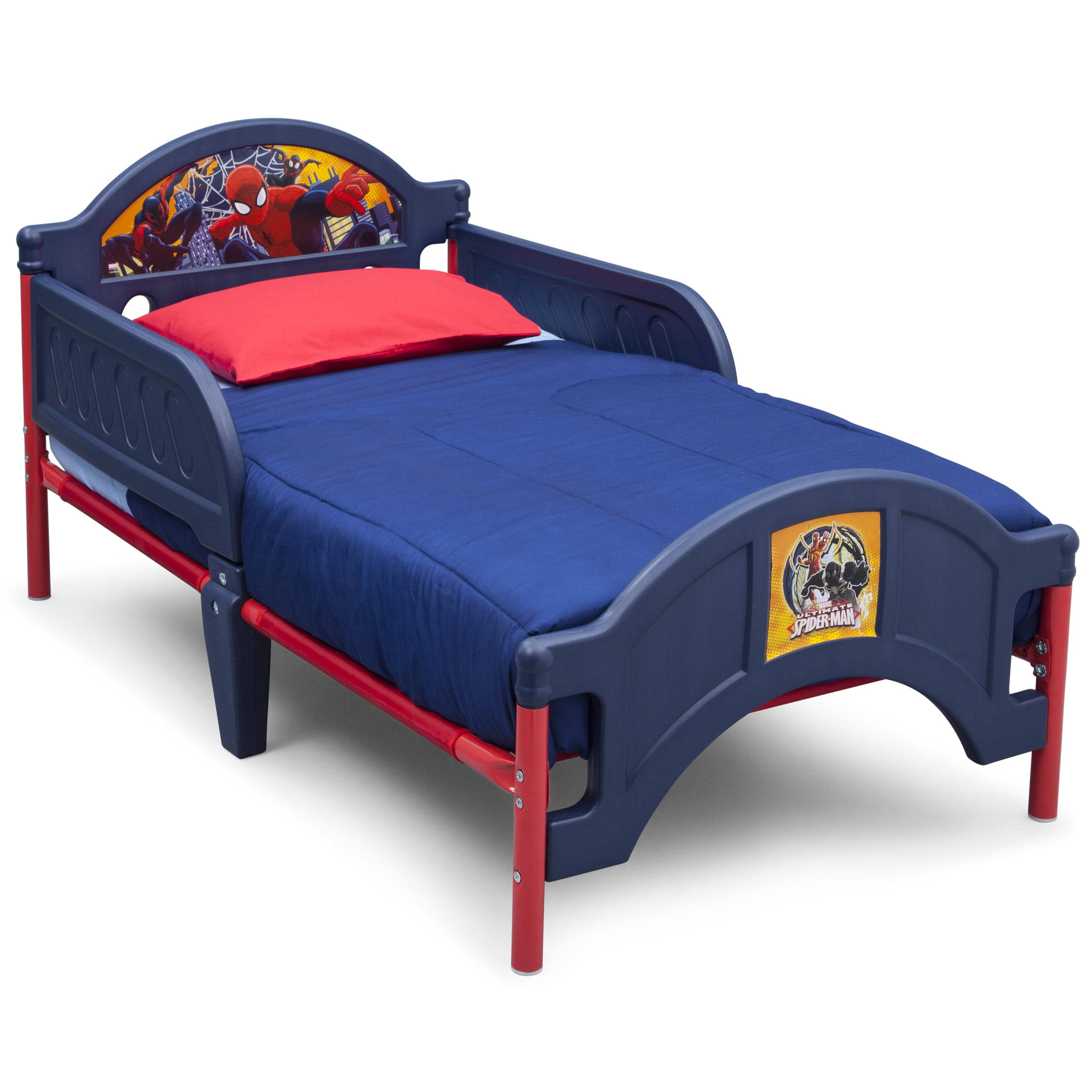 Marvel Spider-Man Plastic Toddler Bed, Blue (Mattress sold separately)